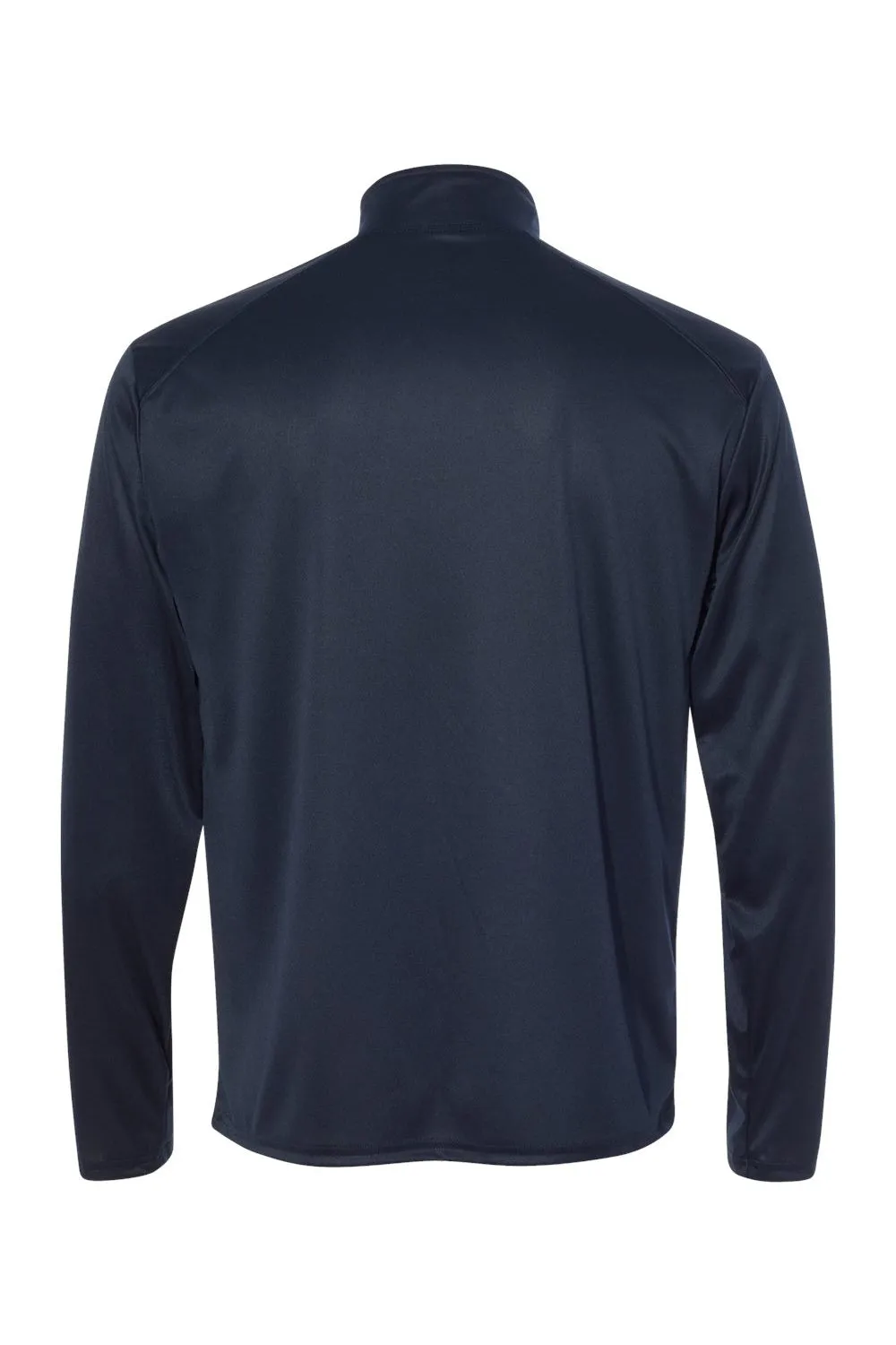 Badger Mens B-Core Moisture Wicking 1/4 Zip Sweatshirt - Navy Blue/Graphite Grey