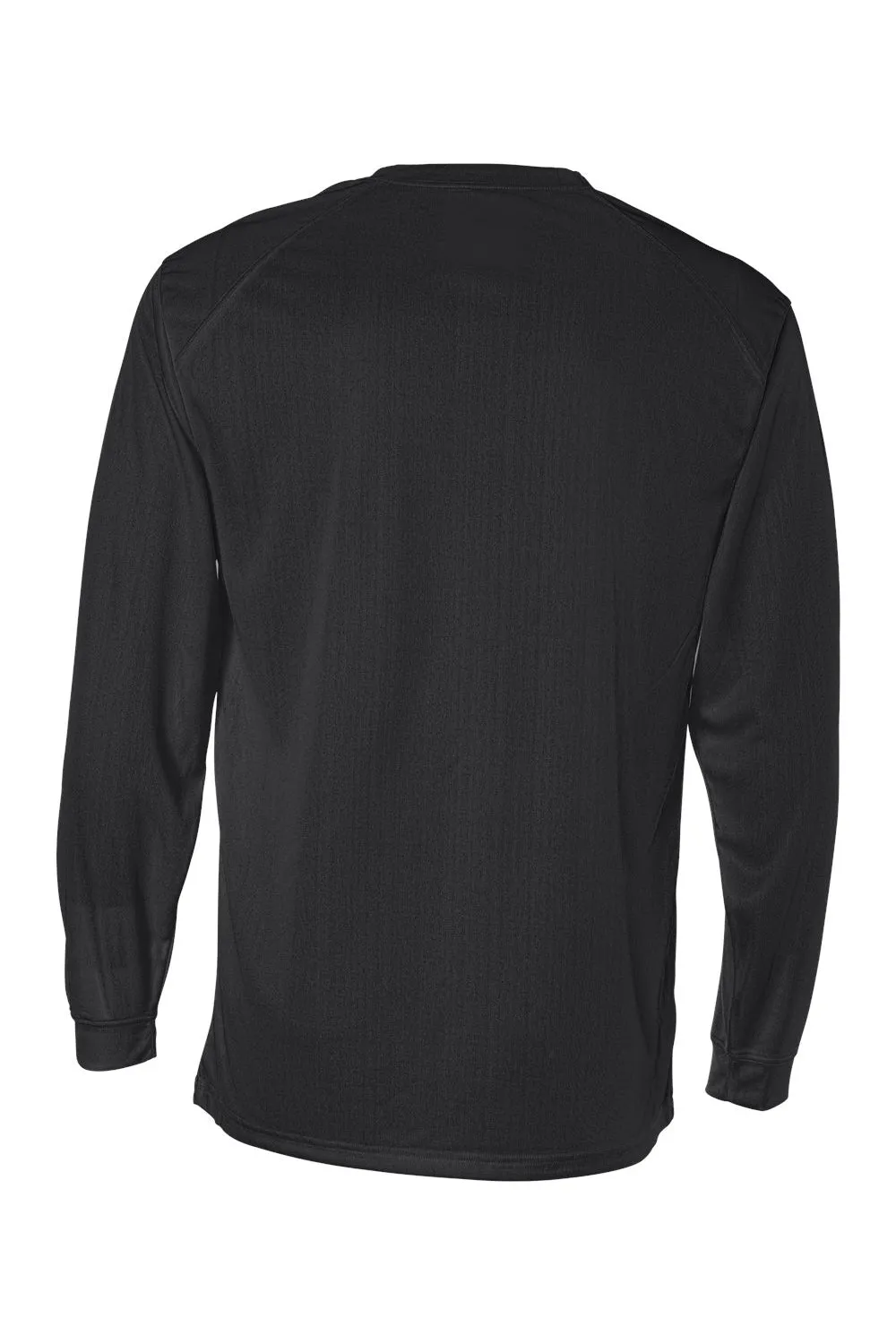Badger Mens B-Core Moisture Wicking Long Sleeve Crewneck T-Shirt - Black