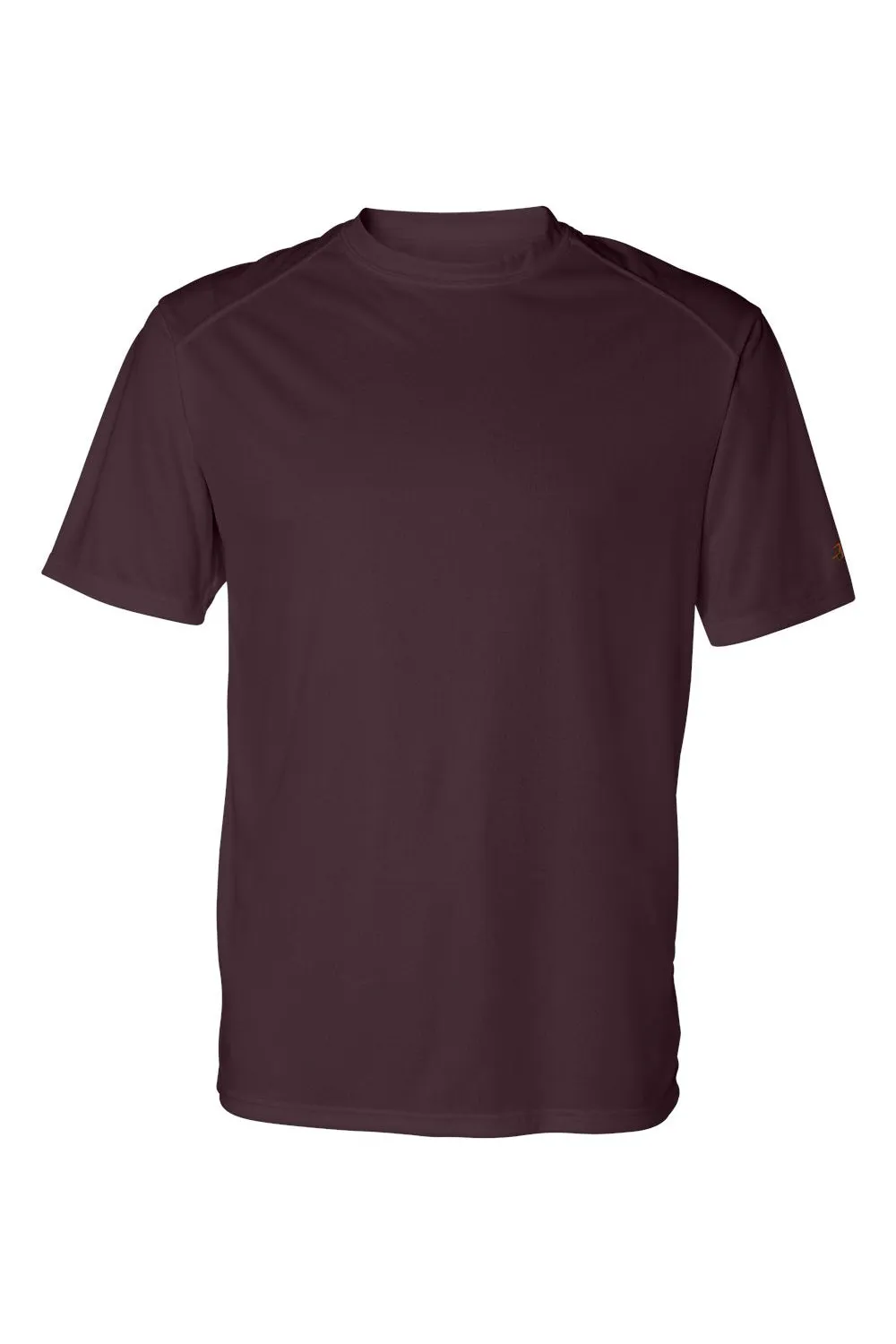 Badger Mens B-Core Moisture Wicking Short Sleeve Crewneck T-Shirt - Maroon