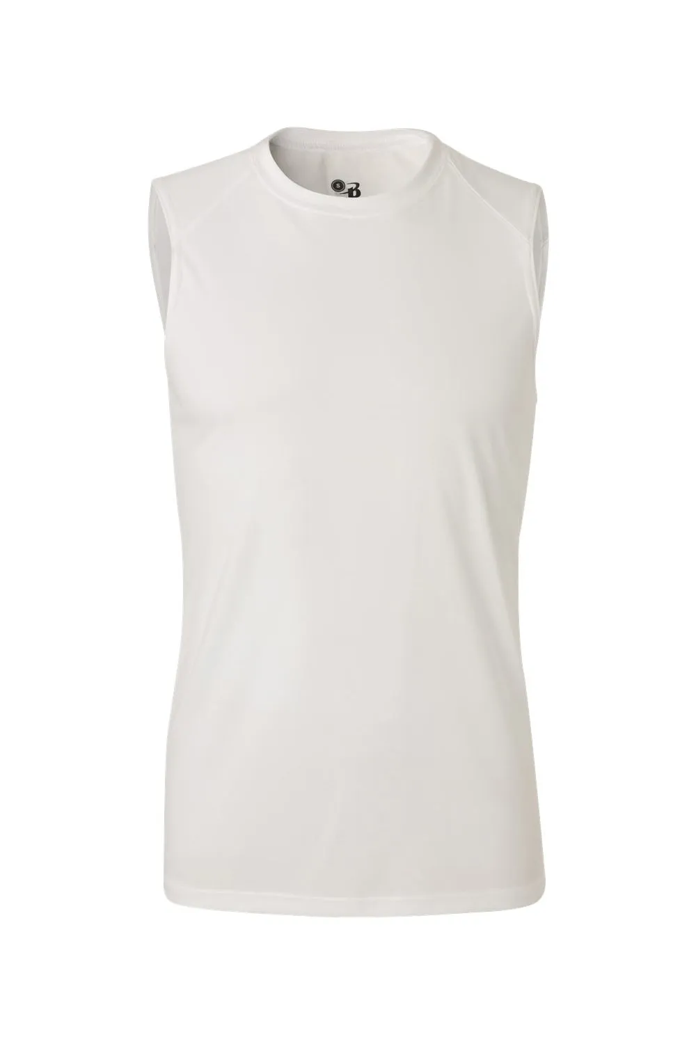 Badger Mens B-Core Moisture Wicking Tank Top - White