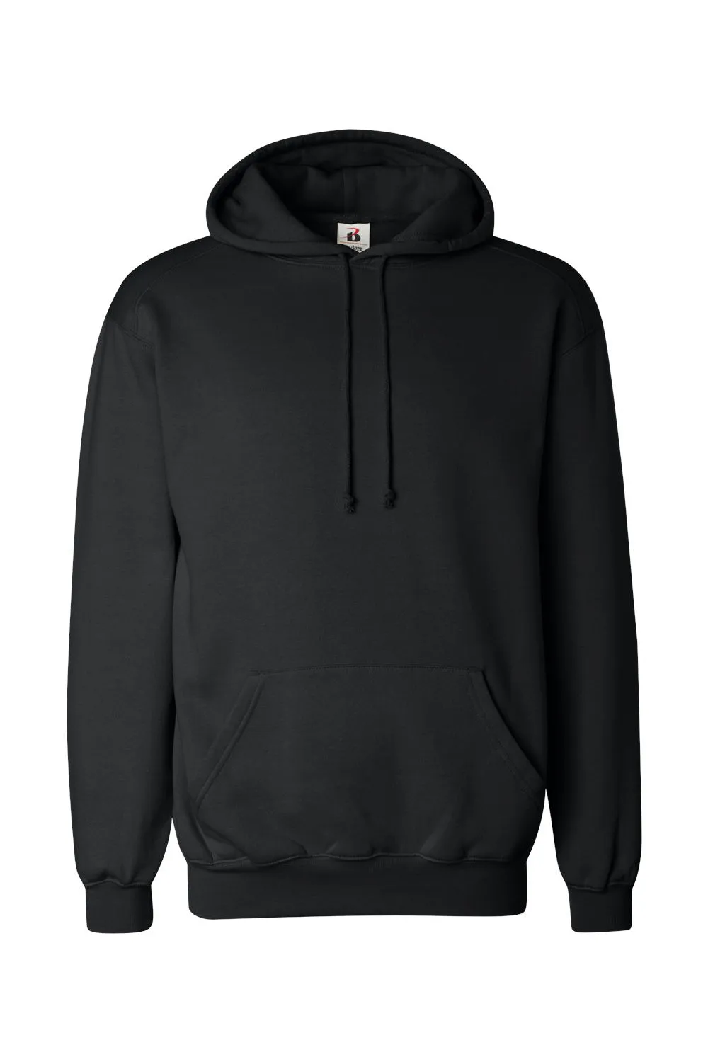 Badger Mens Hooded Sweatshirt Hoodie w/ Pouch Pocket - Black