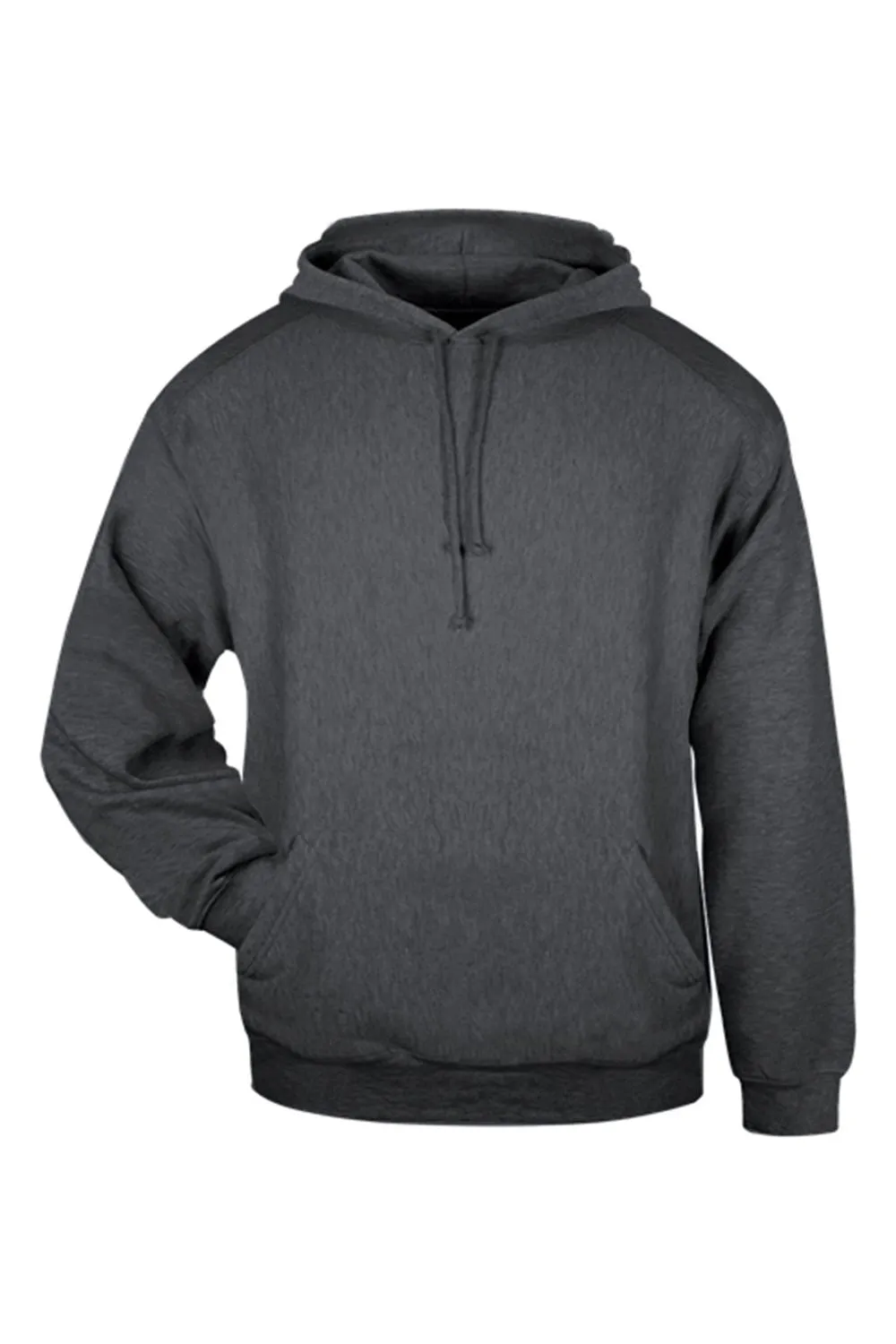 Badger Mens Hooded Sweatshirt Hoodie w/ Pouch Pocket - Charcoal Grey