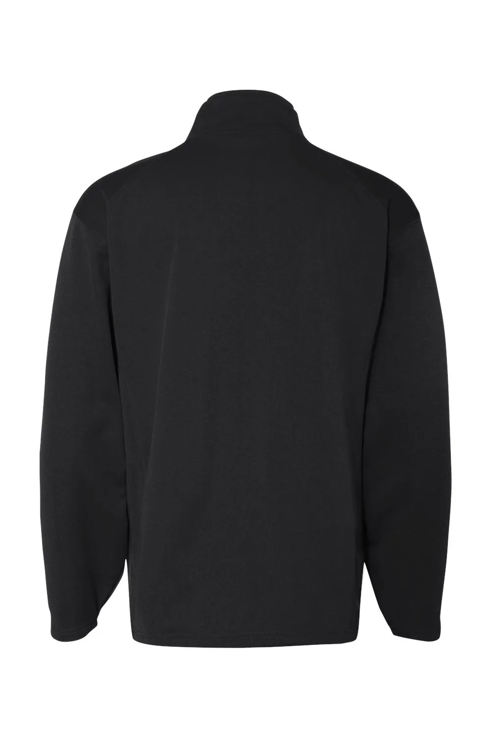 Badger Mens Performance Moisture Wicking Fleece 1/4 Zip Sweatshirt w/ Pockets - Black