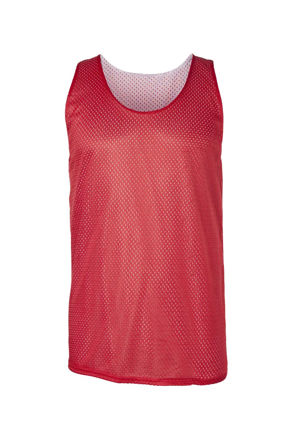 Badger Mens Pro Mesh Reversible Tank Top - Red/White