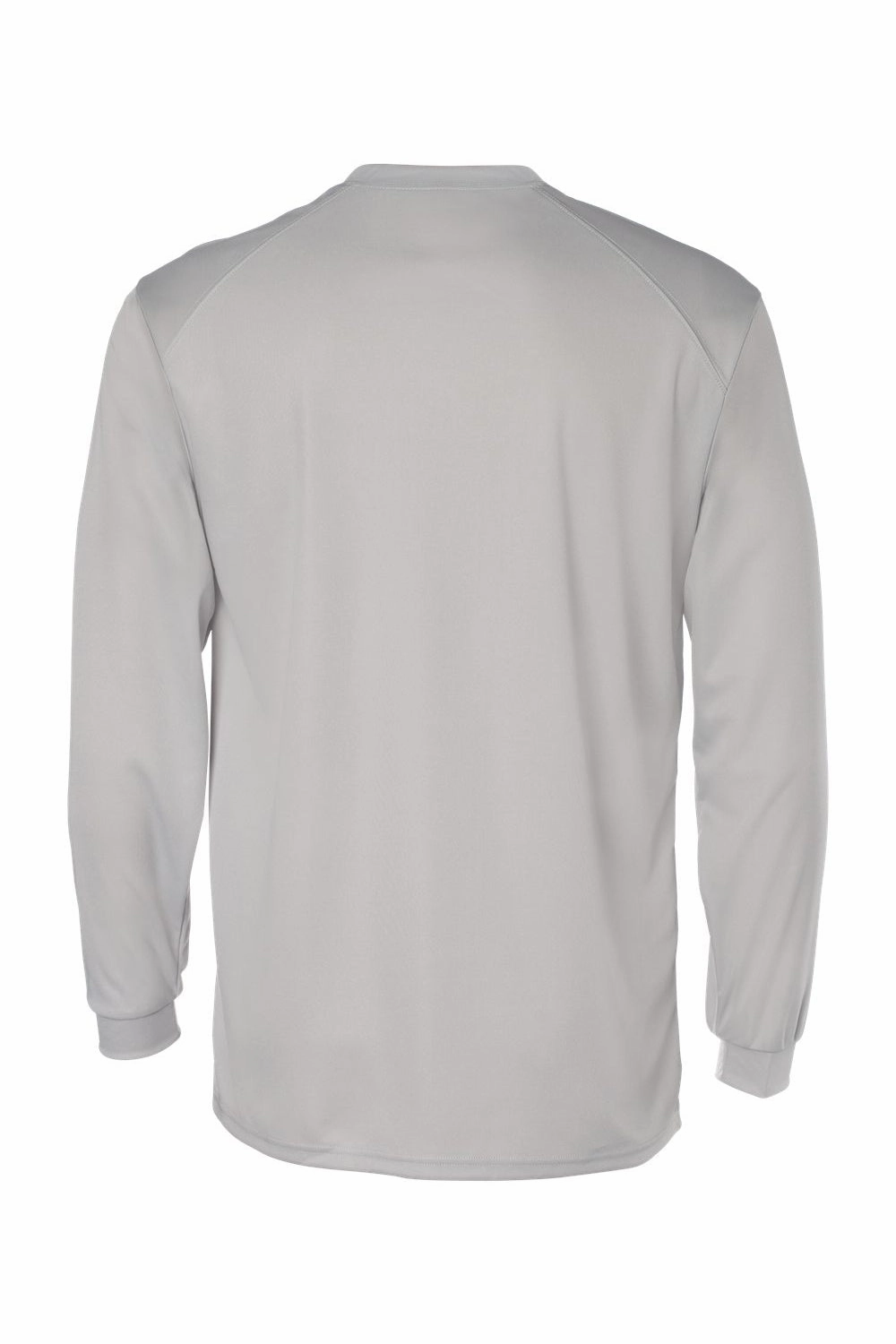 Badger Mens B-Core Moisture Wicking Long Sleeve Crewneck T-Shirt - Silver Grey