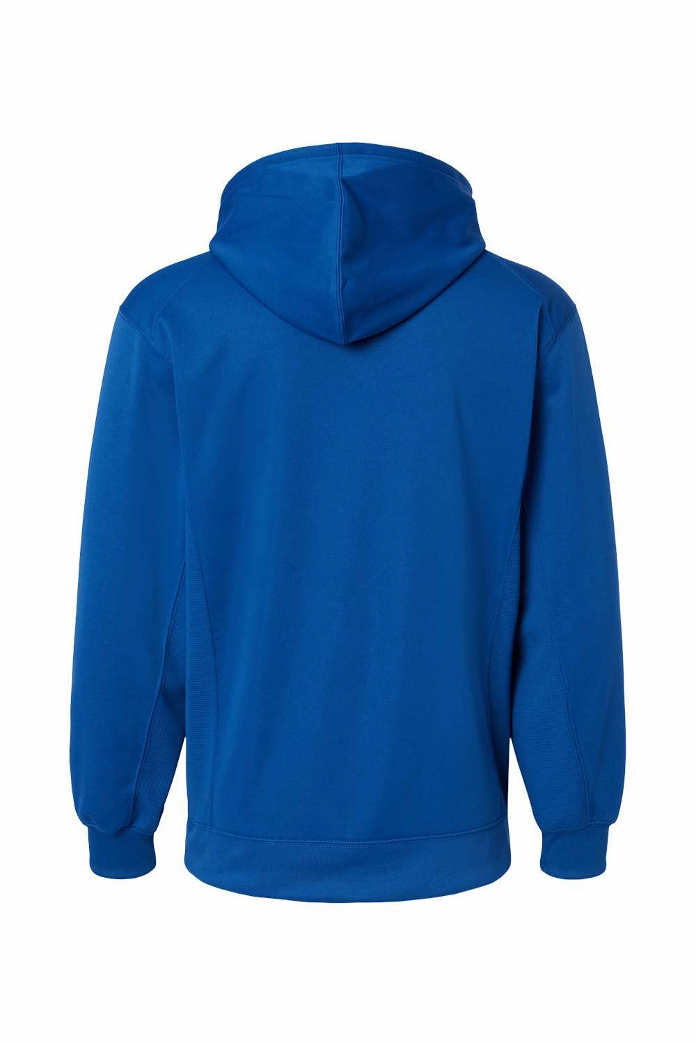Badger Mens Performance Moisture Wicking Fleece Hooded Sweatshirt Hoodie w/ Pouch Pocket - Royal Blue
