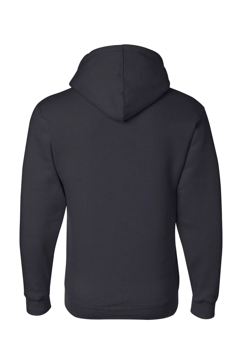 Bayside Mens USA Made Full Zip Hooded Sweatshirt Hoodie w/ Pockets - Navy Blue