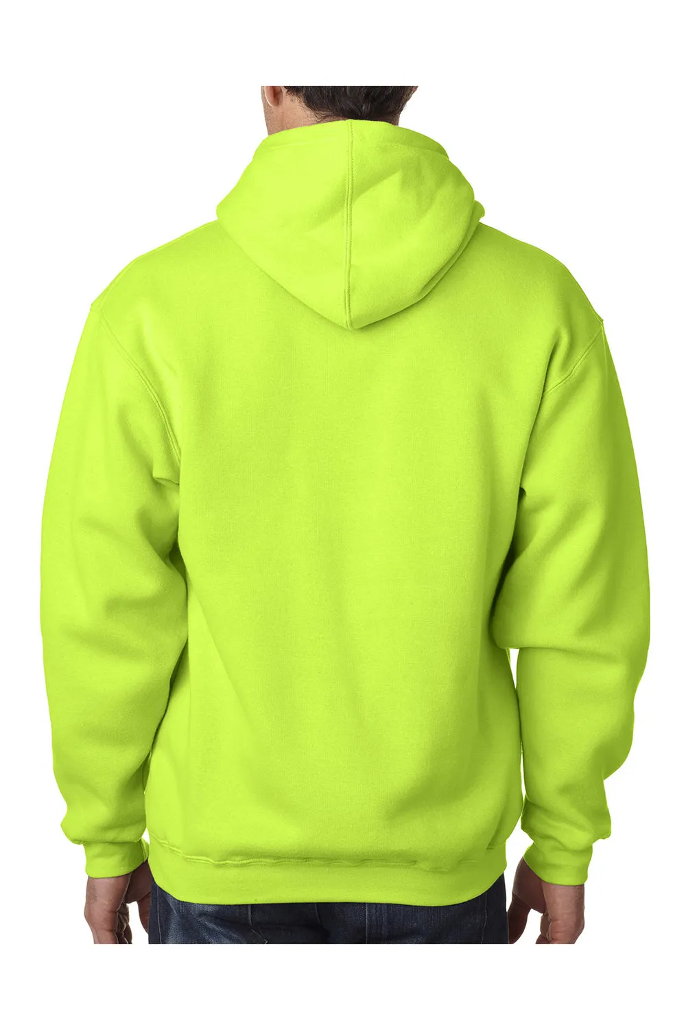 Bayside Mens USA Made Hooded Sweatshirt Hoodie w/ Pouch Pocket - Lime Green