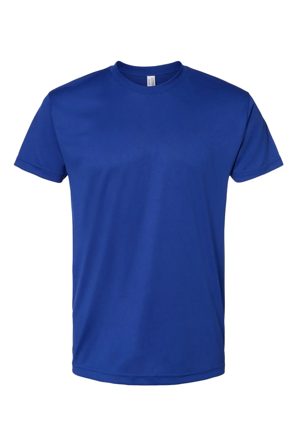 Bayside Mens USA Made Performance Short Sleeve Crewneck T-Shirt - Royal Blue