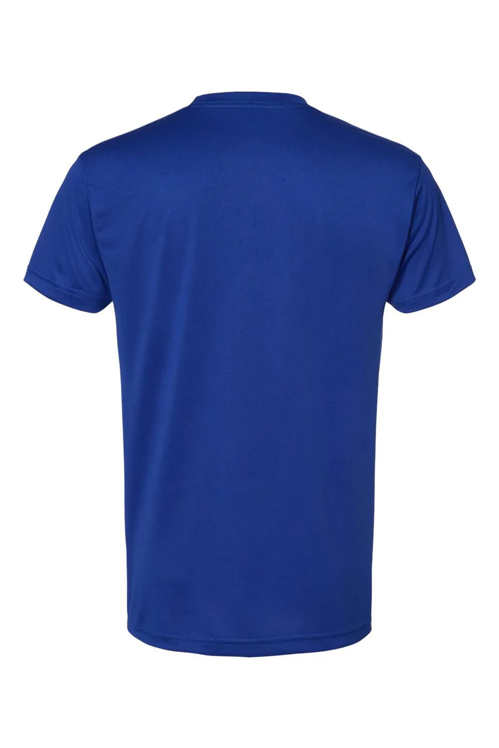 Bayside Mens USA Made Performance Short Sleeve Crewneck T-Shirt - Royal Blue