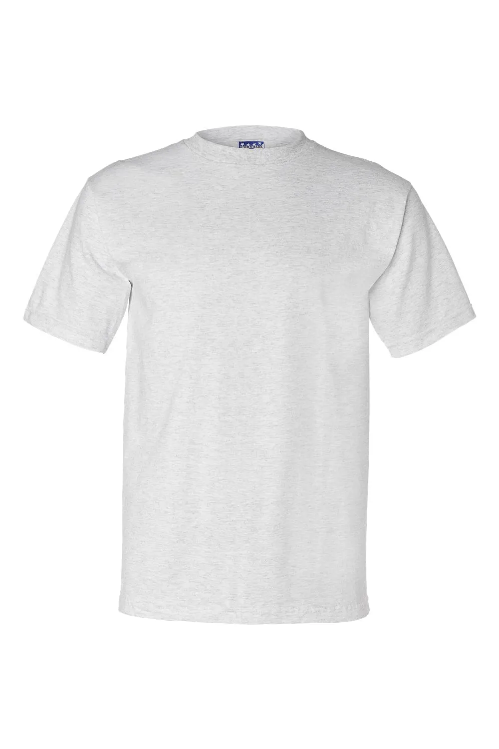 Bayside Mens USA Made Short Sleeve Crewneck T-Shirt - Ash Grey