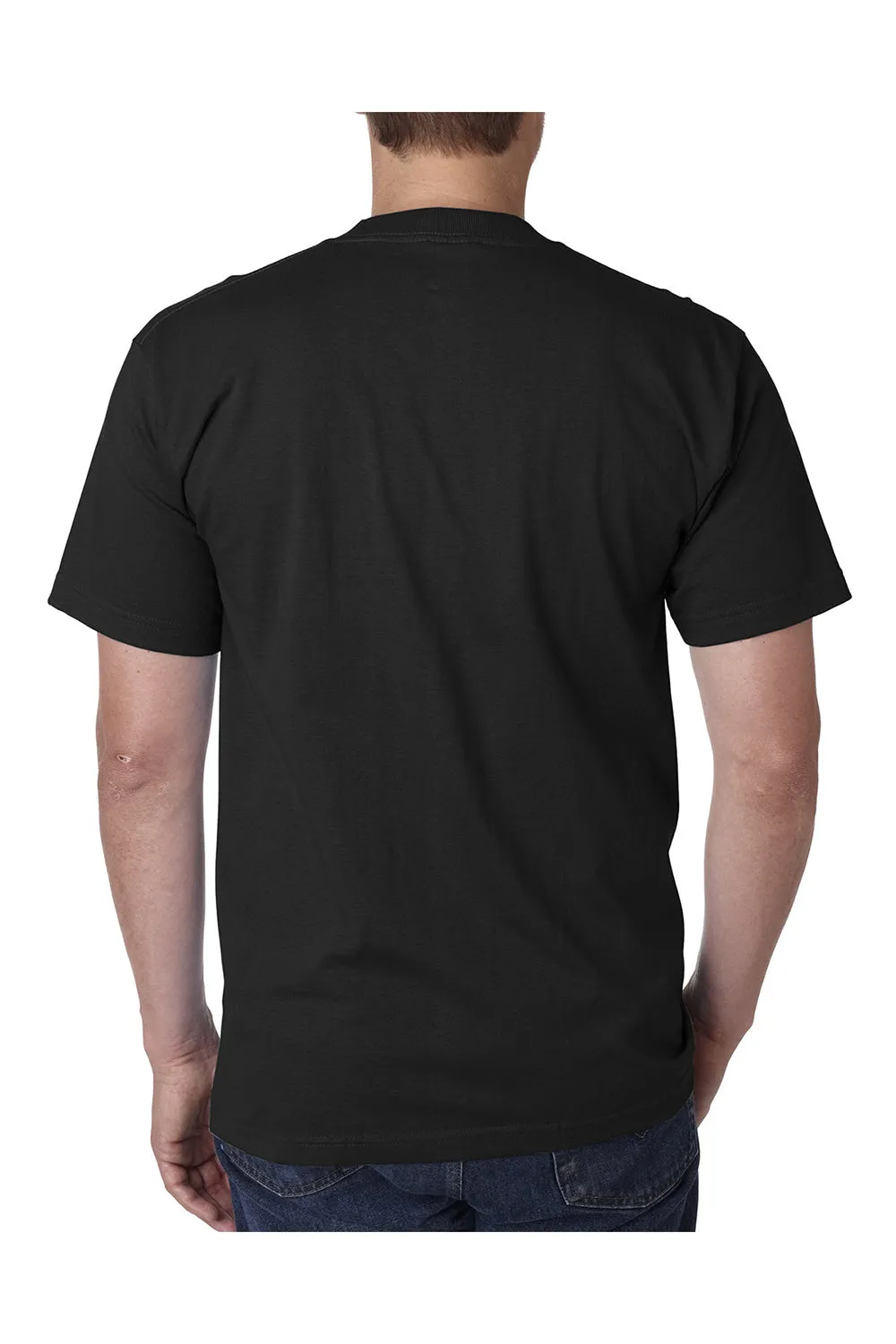Bayside Mens USA Made Short Sleeve Crewneck T-Shirt - Black