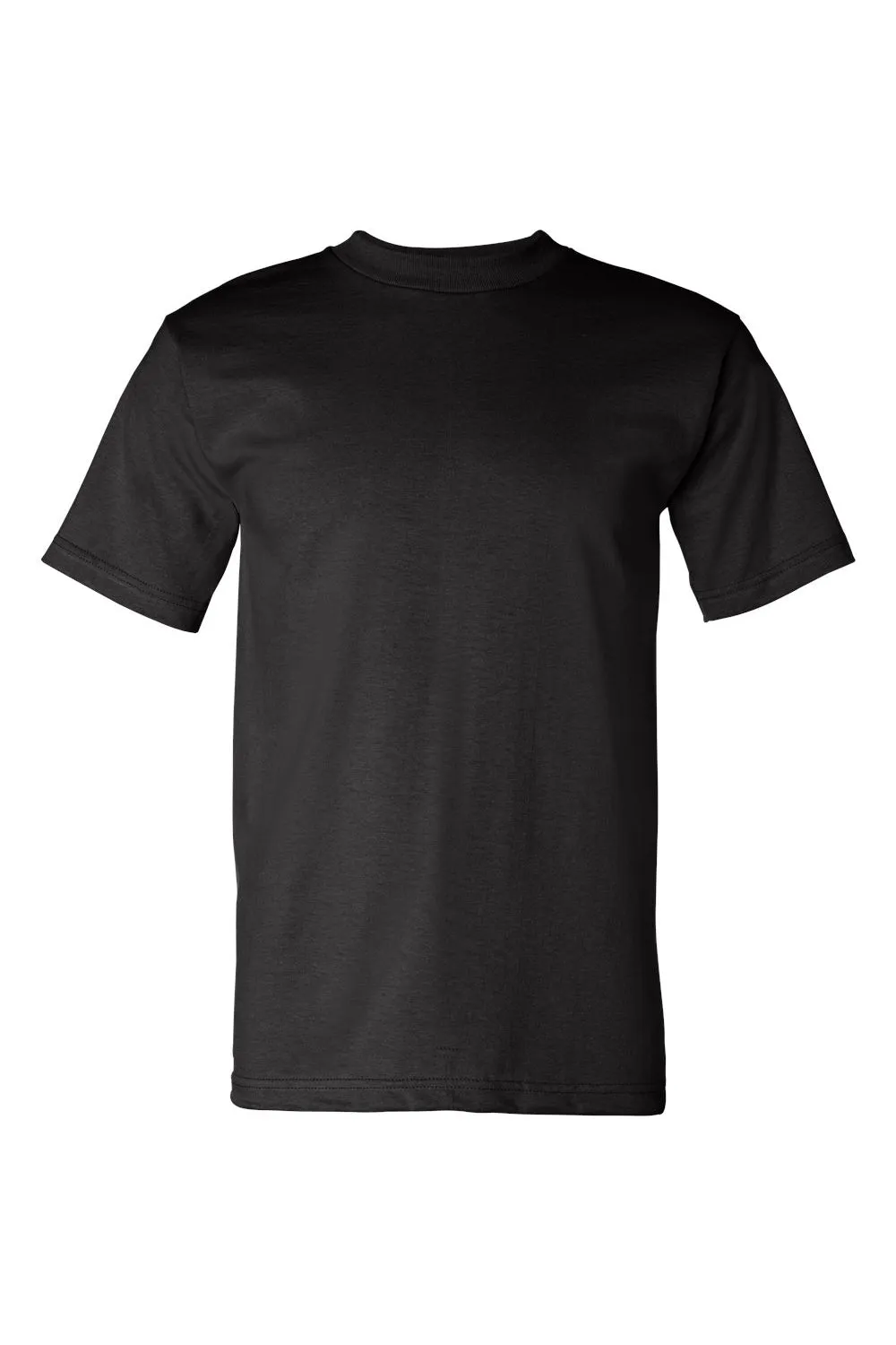 Bayside Mens USA Made Short Sleeve Crewneck T-Shirt - Black