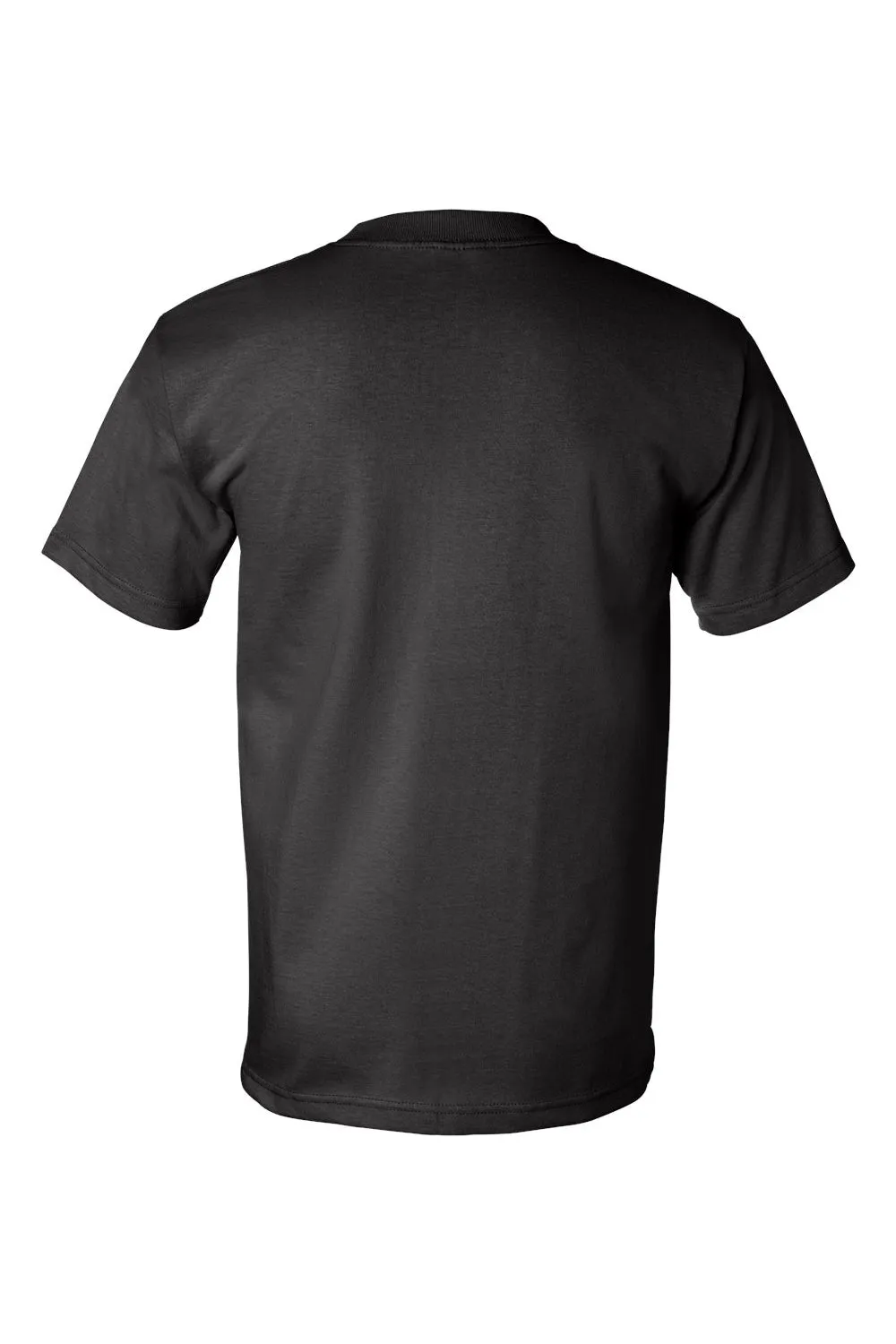 Bayside Mens USA Made Short Sleeve Crewneck T-Shirt - Black