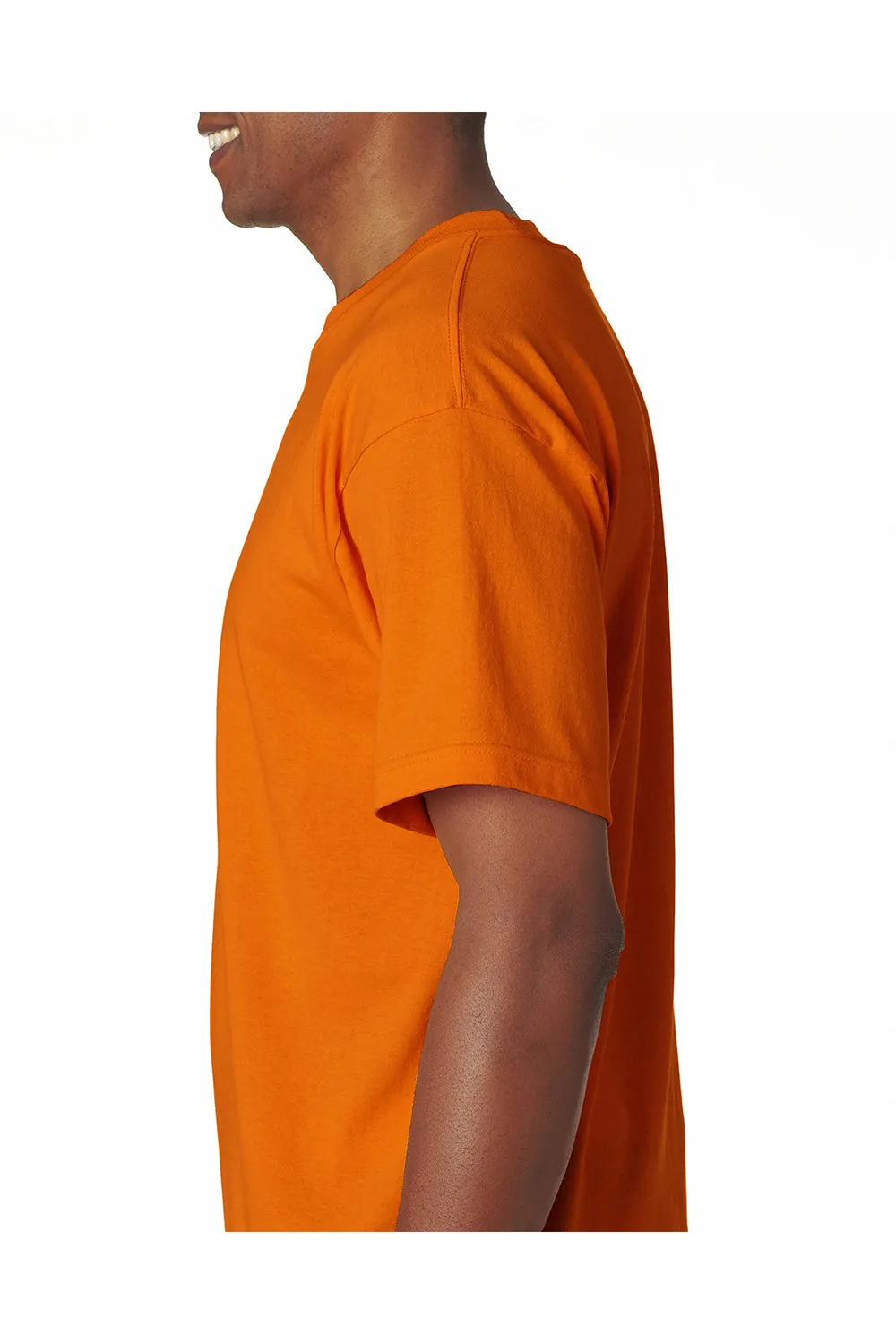 Bayside Mens USA Made Short Sleeve Crewneck T-Shirt - Bright Orange