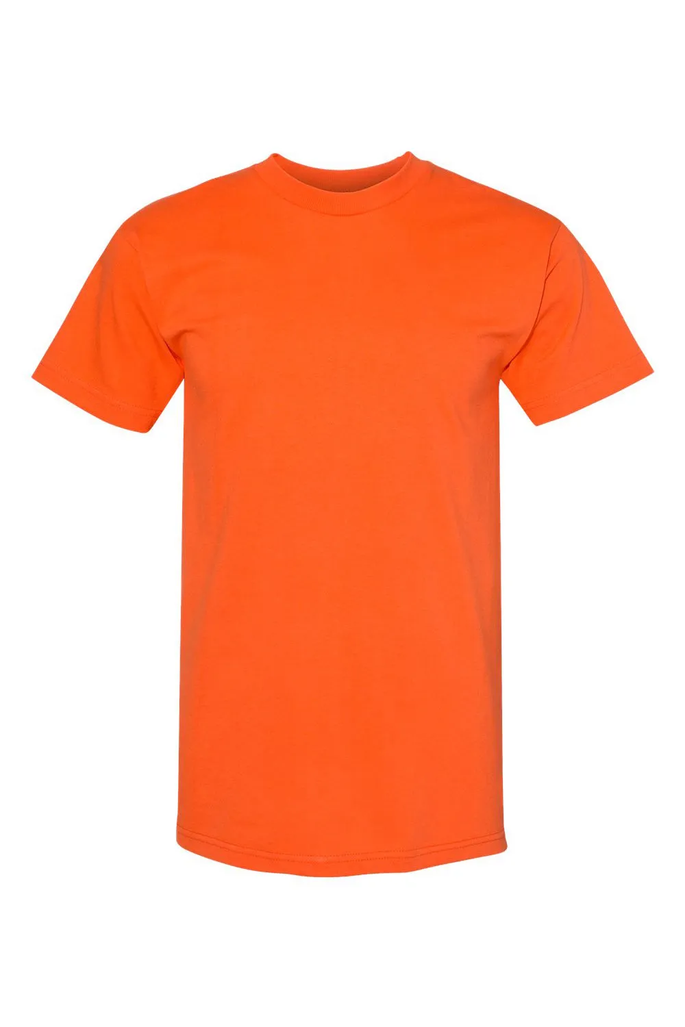Bayside Mens USA Made Short Sleeve Crewneck T-Shirt - Bright Orange