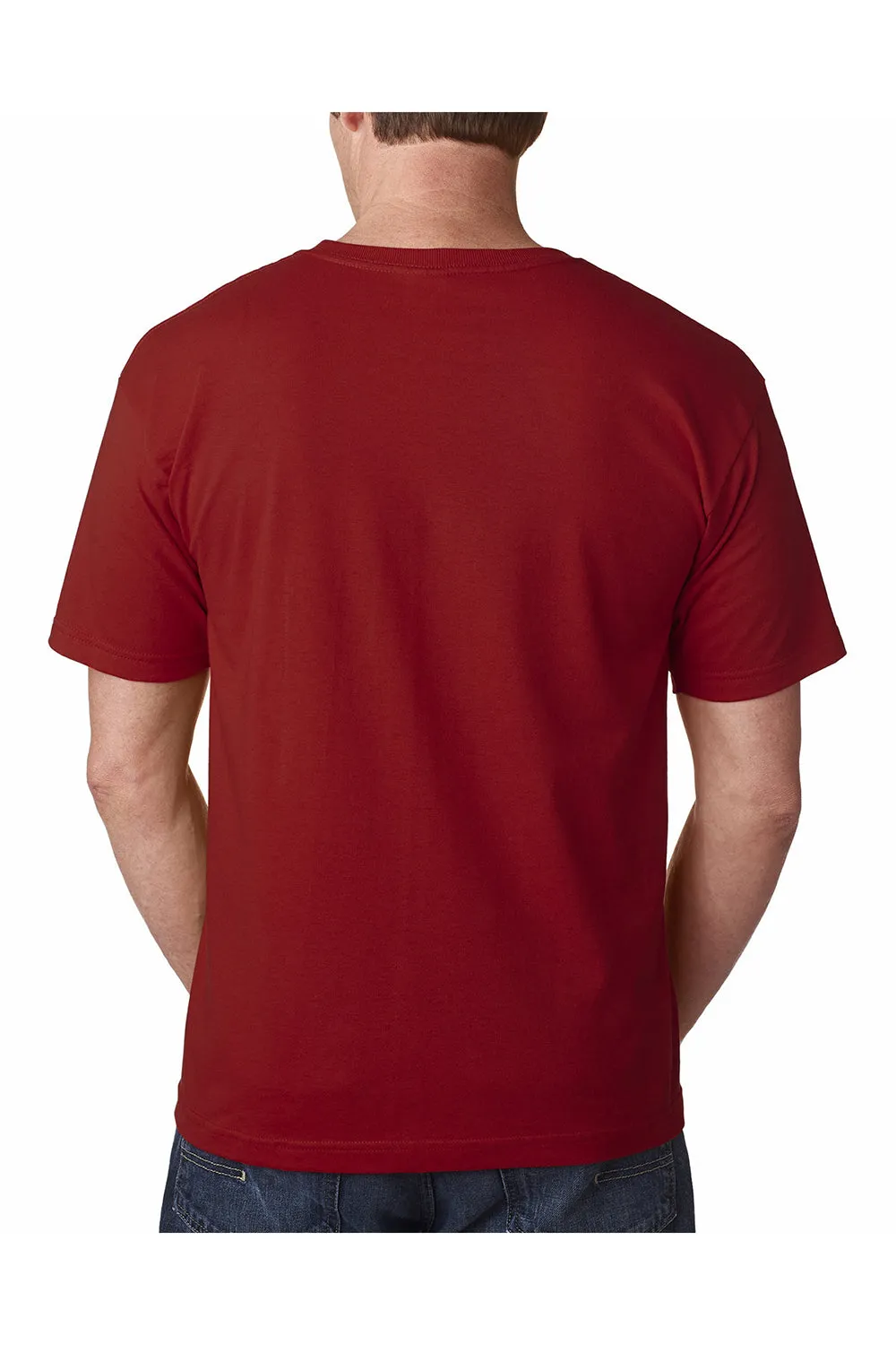 Bayside Mens USA Made Short Sleeve Crewneck T-Shirt - Cardinal Red
