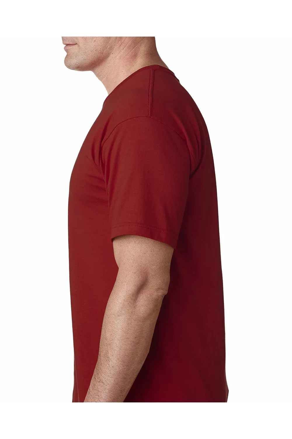 Bayside Mens USA Made Short Sleeve Crewneck T-Shirt - Cardinal Red