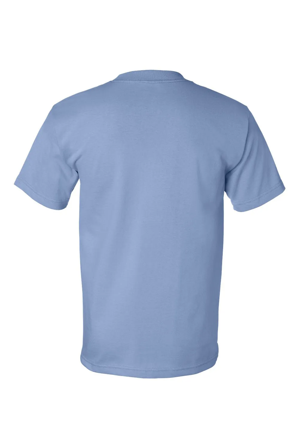 Bayside Mens USA Made Short Sleeve Crewneck T-Shirt - Carolina Blue