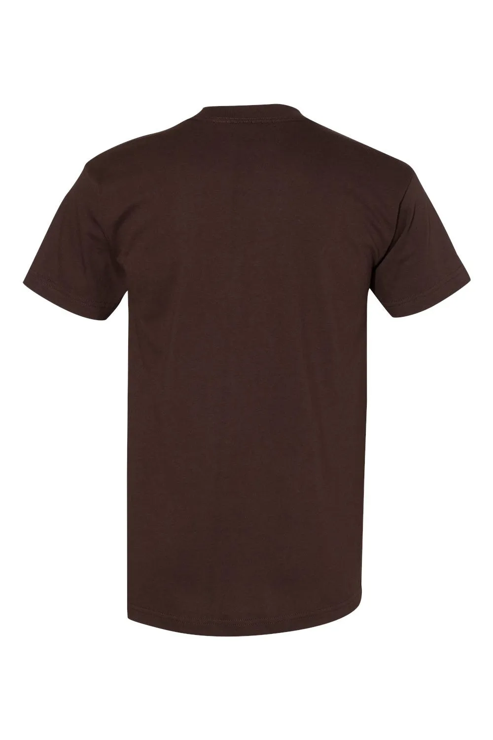 Bayside Mens USA Made Short Sleeve Crewneck T-Shirt - Chocolate Brown