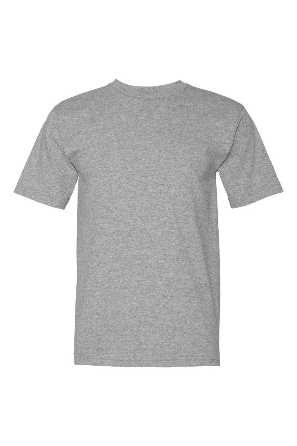 Bayside Mens USA Made Short Sleeve Crewneck T-Shirt - Dark Ash Grey