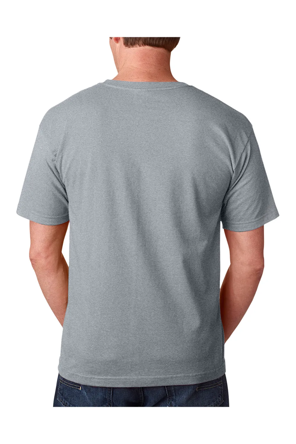 Bayside Mens USA Made Short Sleeve Crewneck T-Shirt - Dark Ash Grey