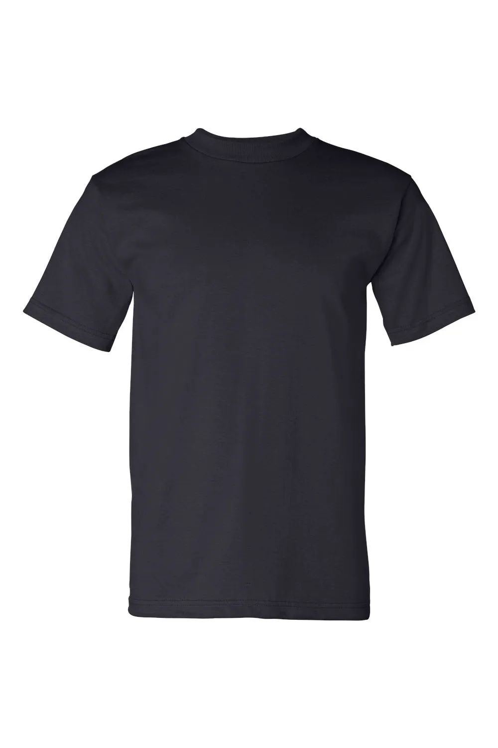 Bayside Mens USA Made Short Sleeve Crewneck T-Shirt - Navy Blue