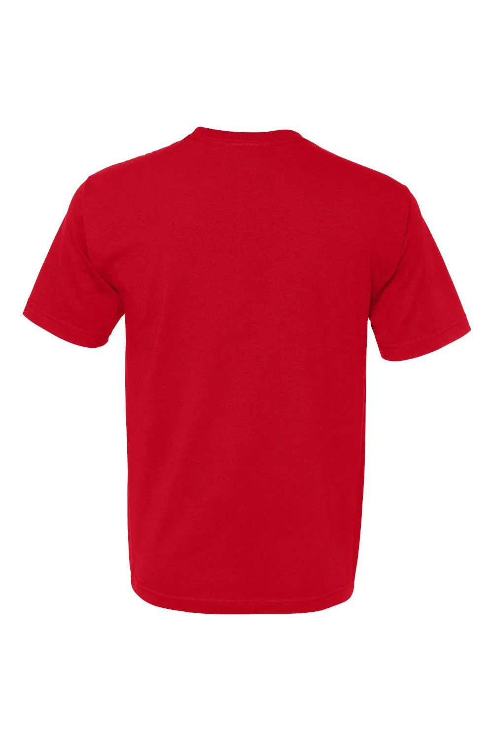 Bayside Mens USA Made Short Sleeve Crewneck T-Shirt - Red