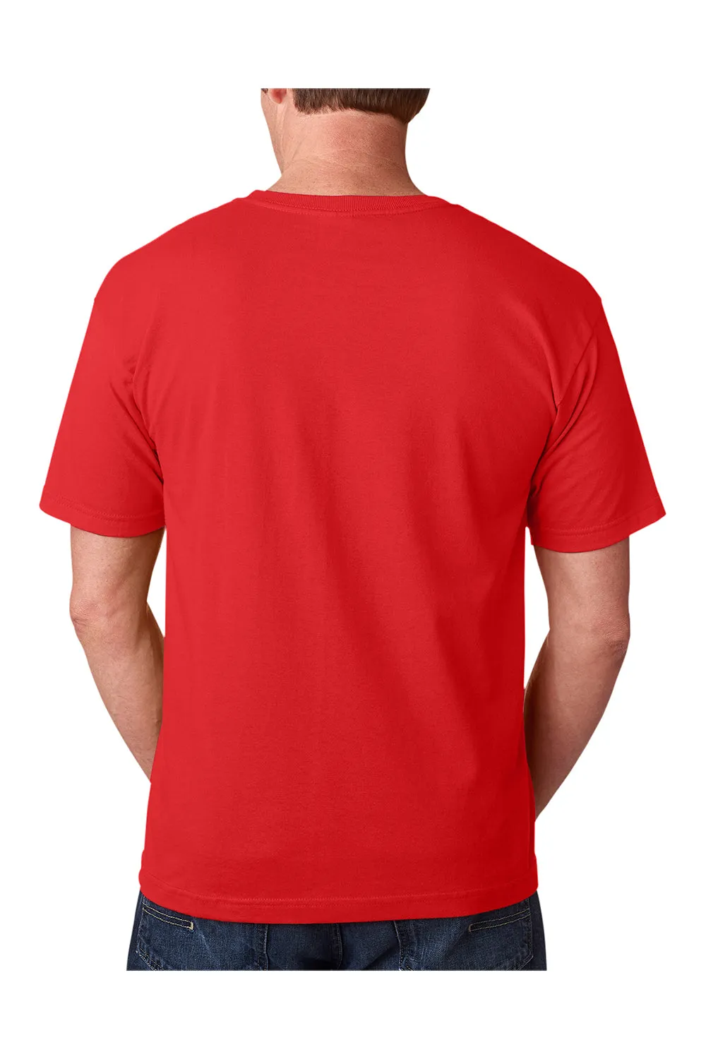 Bayside Mens USA Made Short Sleeve Crewneck T-Shirt - Red
