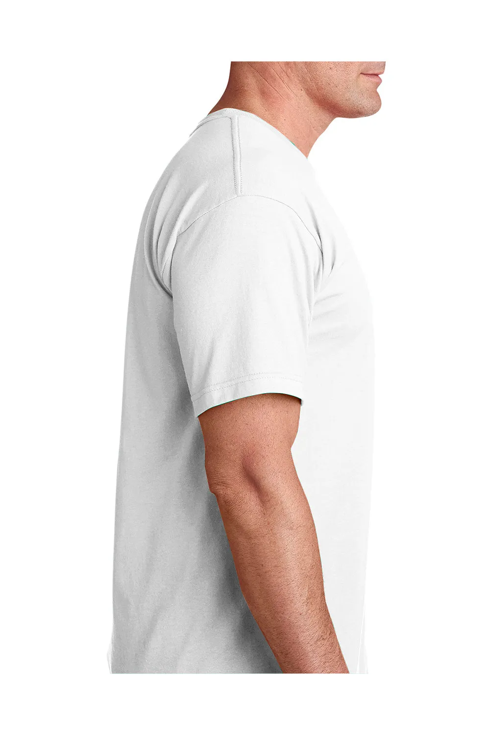 Bayside Mens USA Made Short Sleeve Crewneck T-Shirt - White