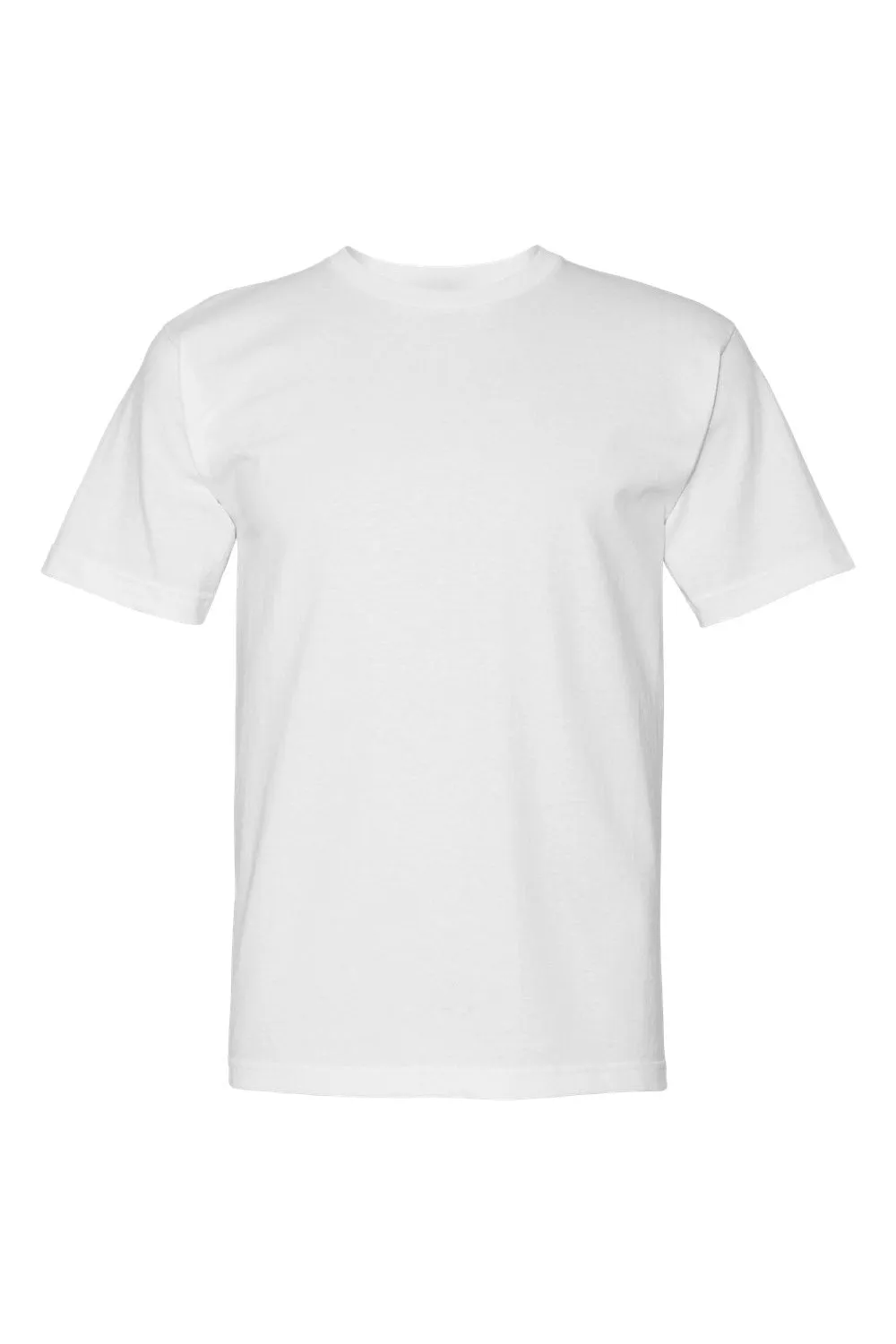 Bayside Mens USA Made Short Sleeve Crewneck T-Shirt - White