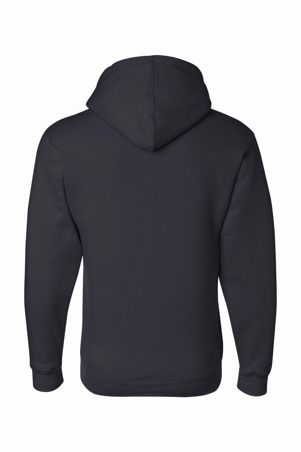 Bayside Mens USA Made Full Zip Hooded Sweatshirt Hoodie w/ Pockets - Navy Blue