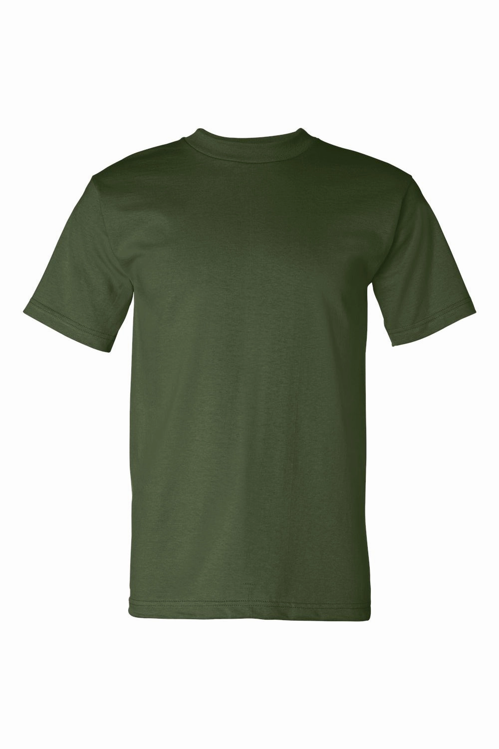 Bayside Mens USA Made Short Sleeve Crewneck T-Shirt - Army Green
