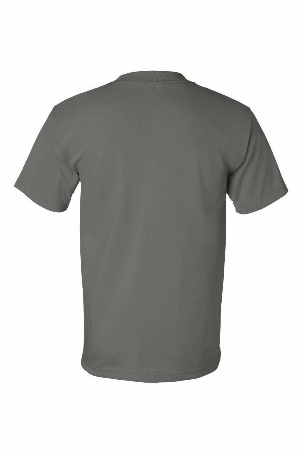 Bayside Mens USA Made Short Sleeve Crewneck T-Shirt - Charcoal Grey