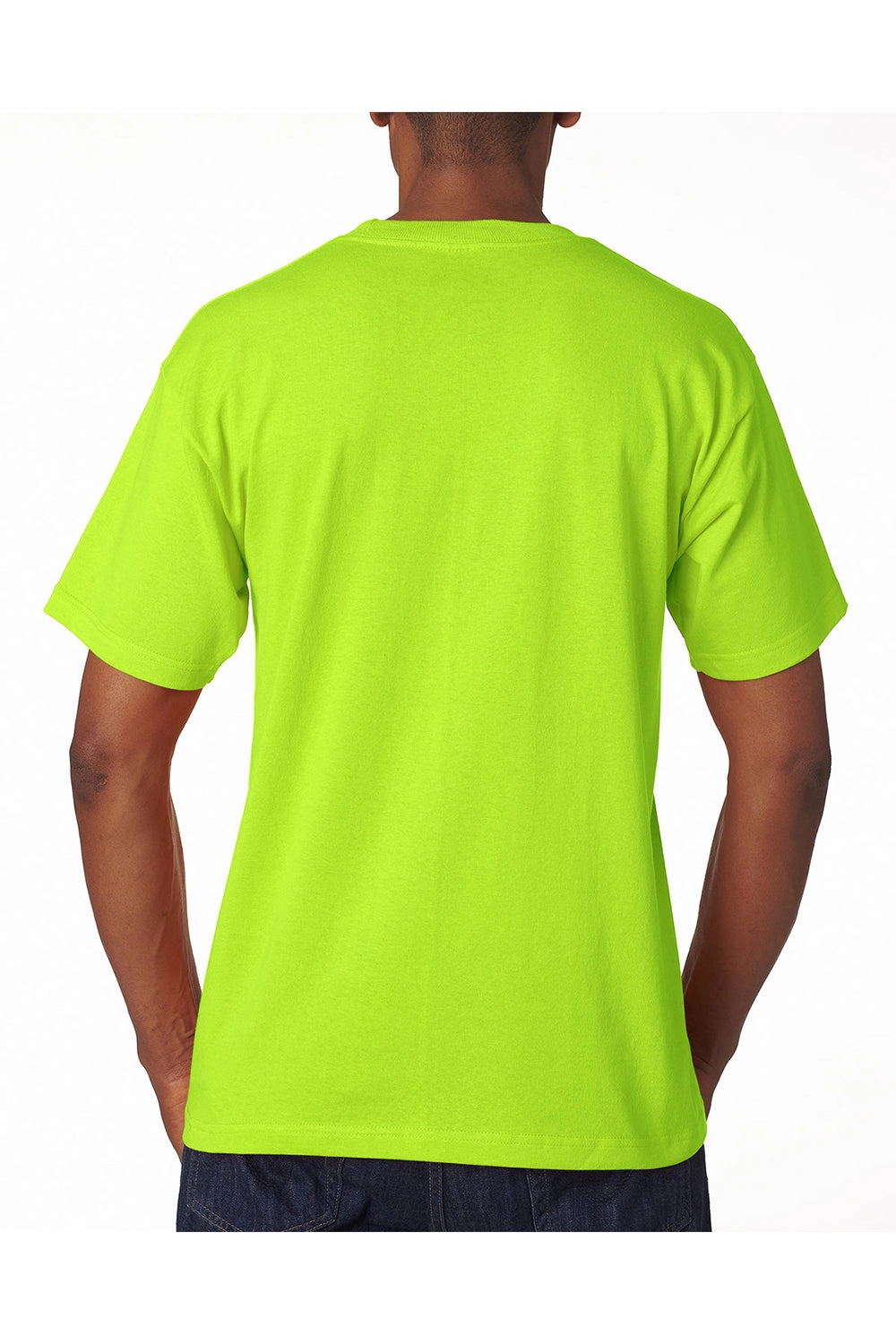 Bayside Mens USA Made Short Sleeve Crewneck T-Shirt - Lime Green