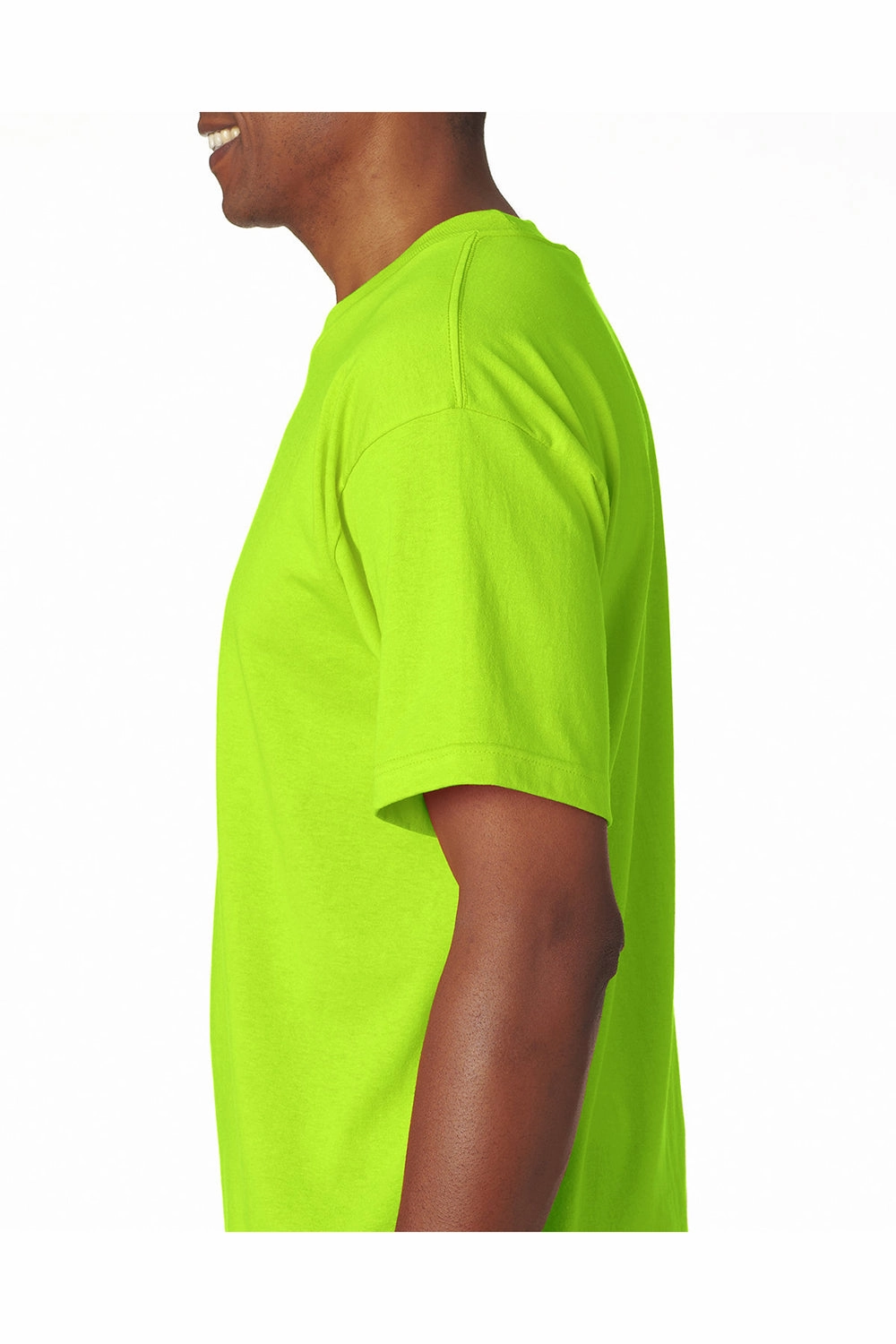Bayside Mens USA Made Short Sleeve Crewneck T-Shirt - Lime Green