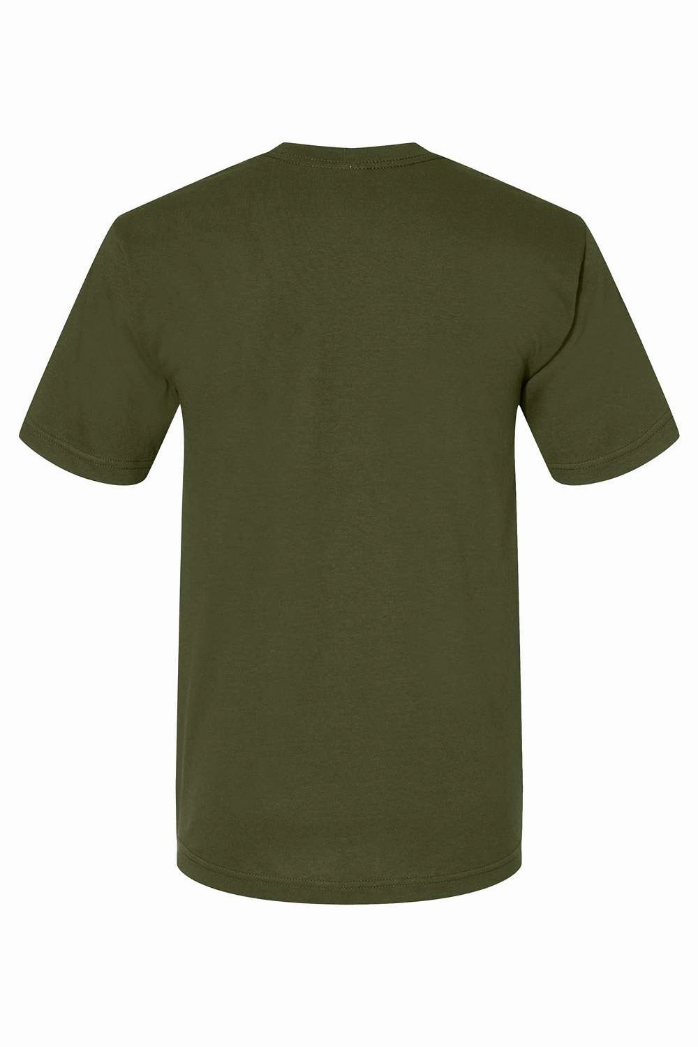 Bayside Mens USA Made Short Sleeve Crewneck T-Shirt - Olive Green