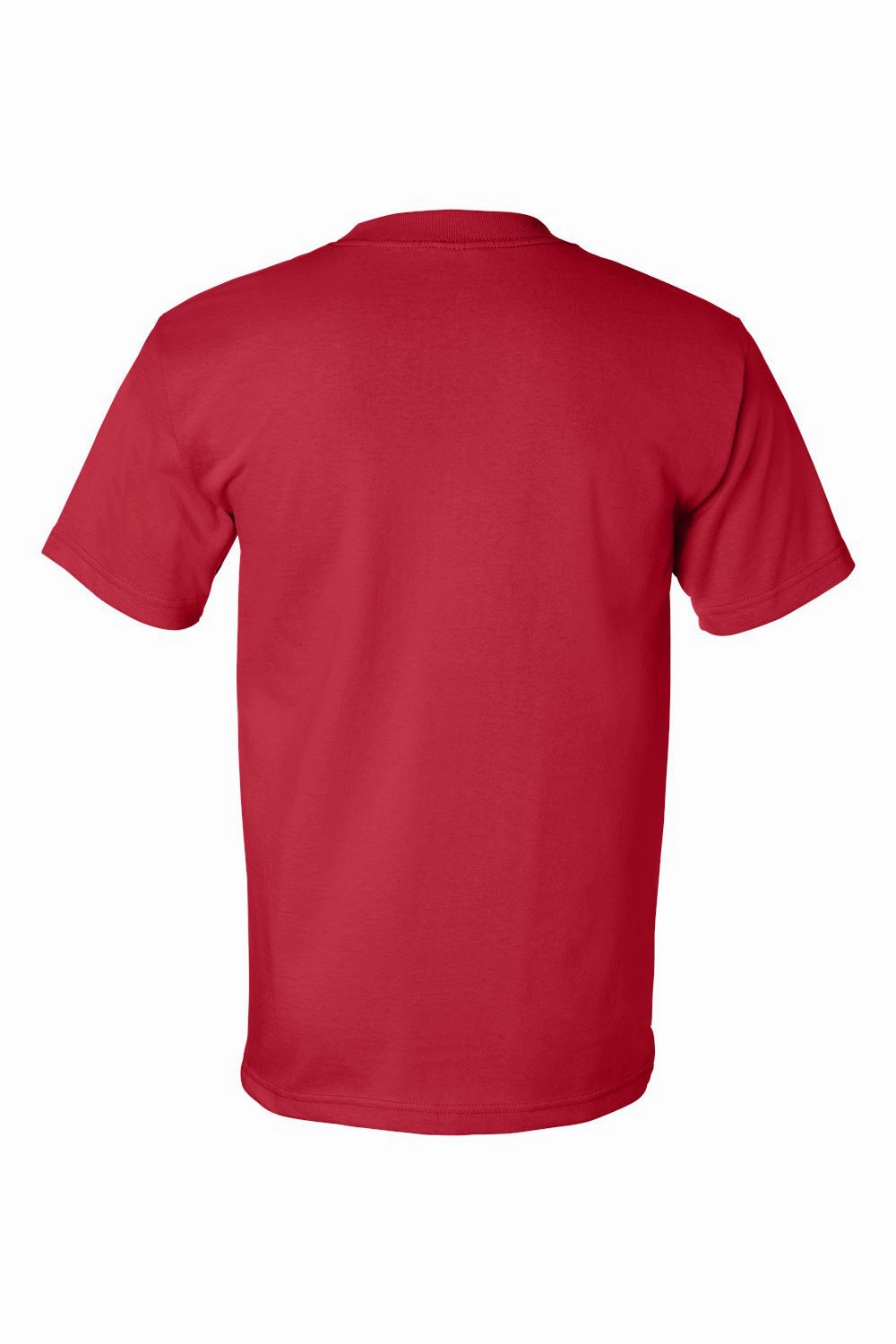 Bayside Mens USA Made Short Sleeve Crewneck T-Shirt - Red