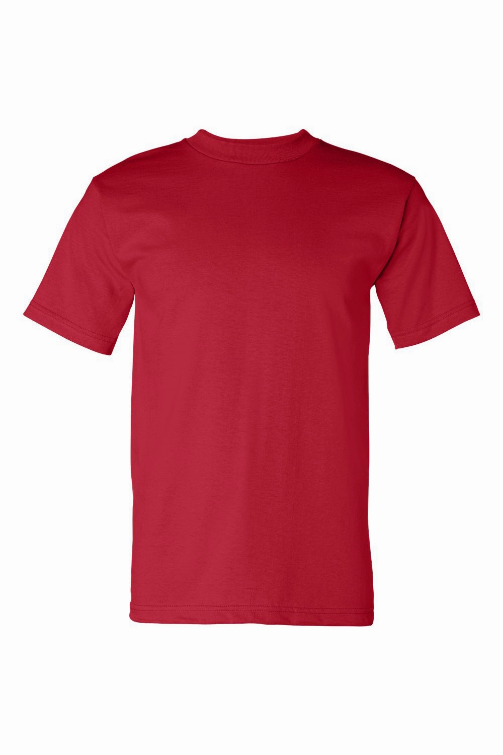 Bayside Mens USA Made Short Sleeve Crewneck T-Shirt - Red