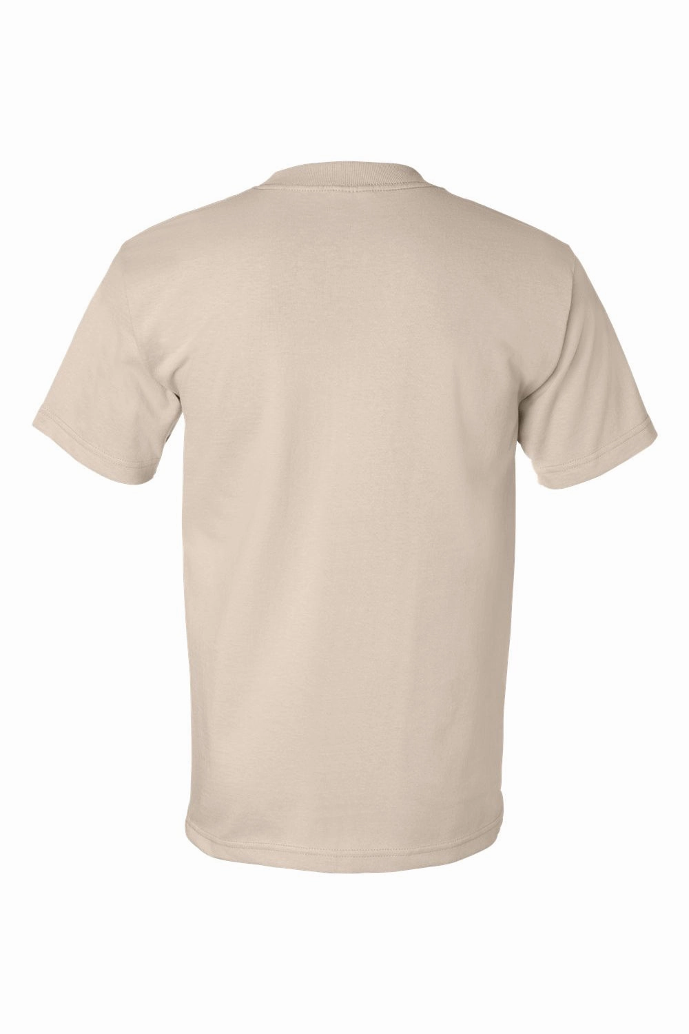 Bayside Mens USA Made Short Sleeve Crewneck T-Shirt - Sand