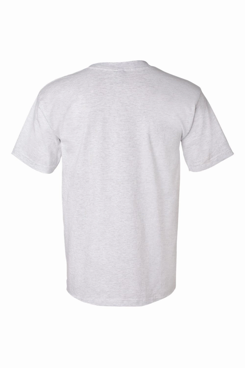 Bayside Mens USA Made Short Sleeve Crewneck T-Shirt w/ Pocket - Ash Grey