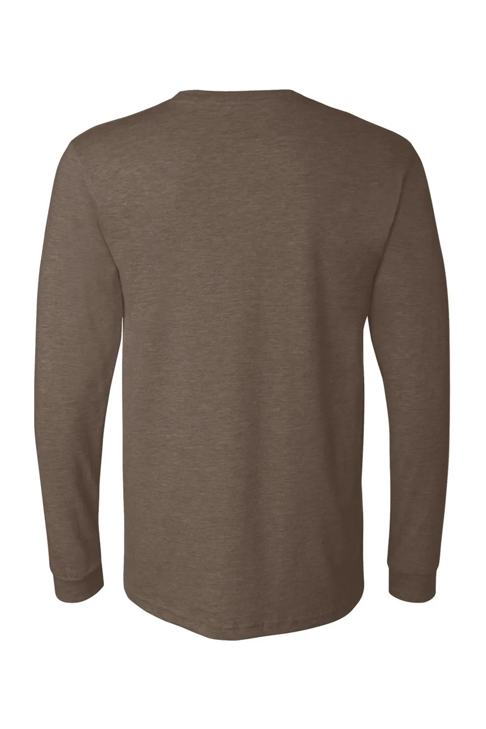 Bella   Canvas Mens CVC Long Sleeve Crewneck T-Shirt - Heather Brown