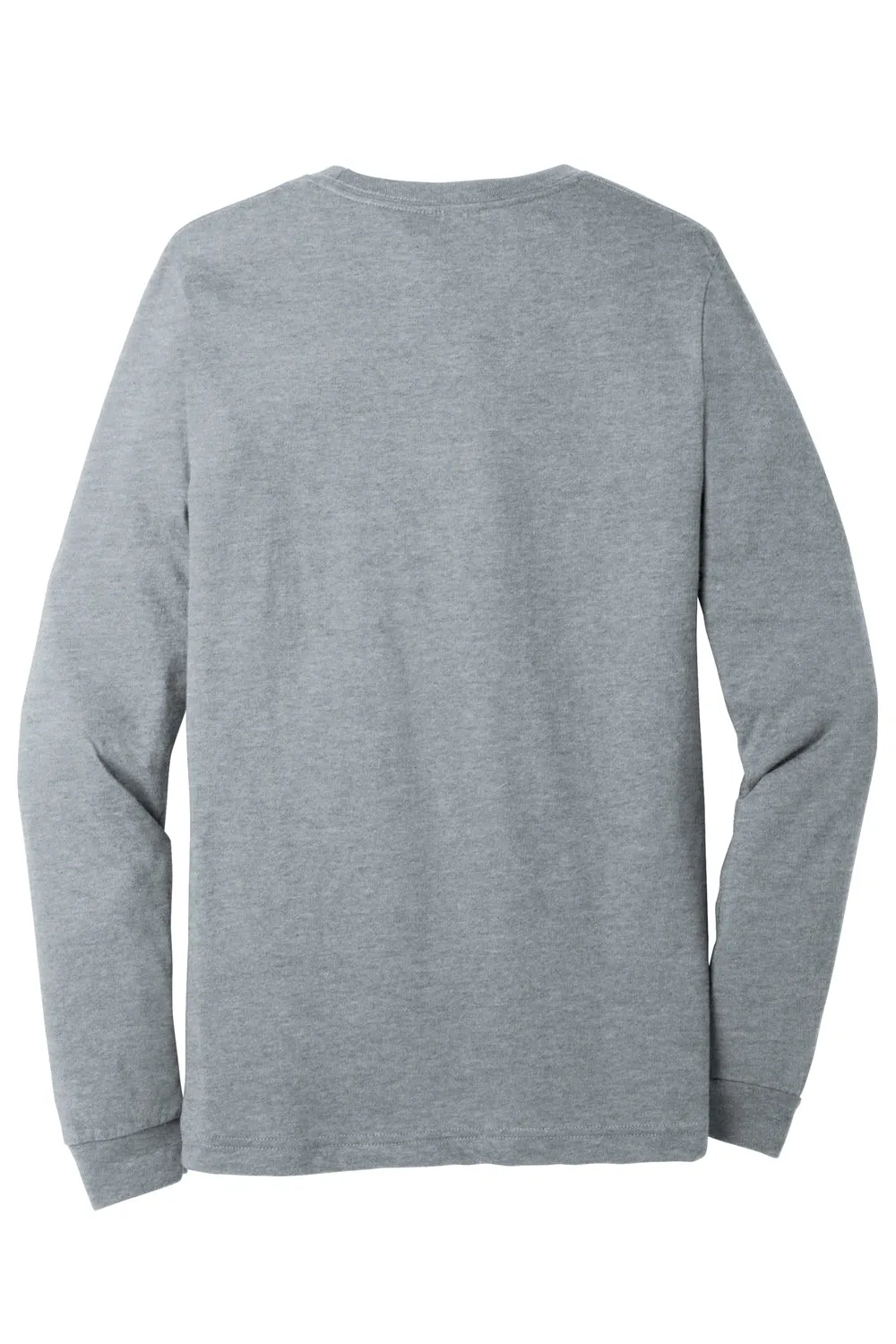 Bella   Canvas Mens CVC Long Sleeve Crewneck T-Shirt - Heather Grey