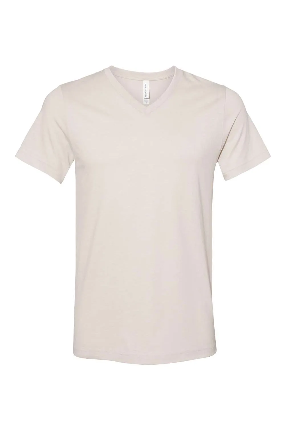 Bella   Canvas Mens CVC Short Sleeve V-Neck T-Shirt - Heather Dust