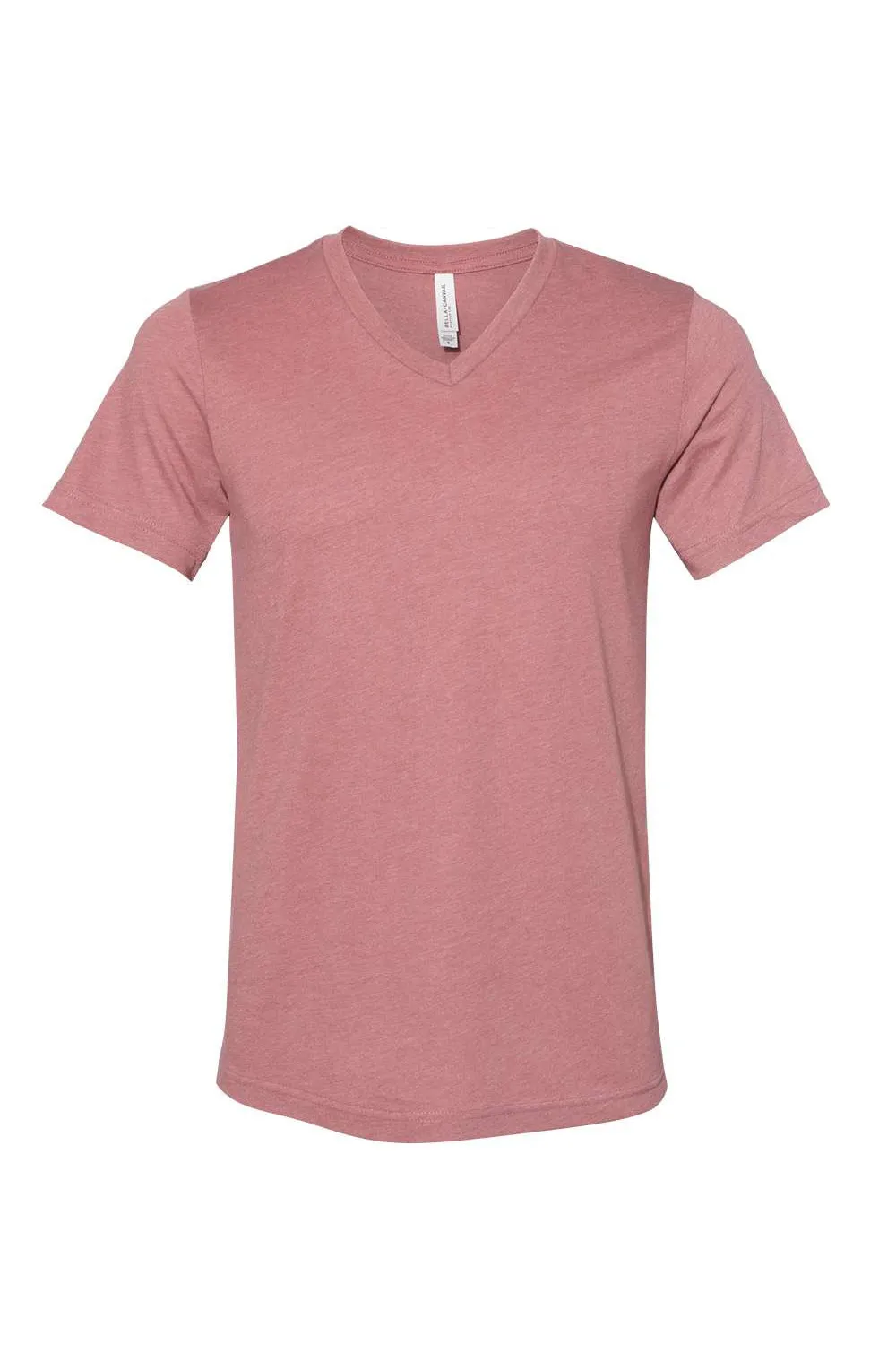 Bella   Canvas Mens CVC Short Sleeve V-Neck T-Shirt - Heather Mauve