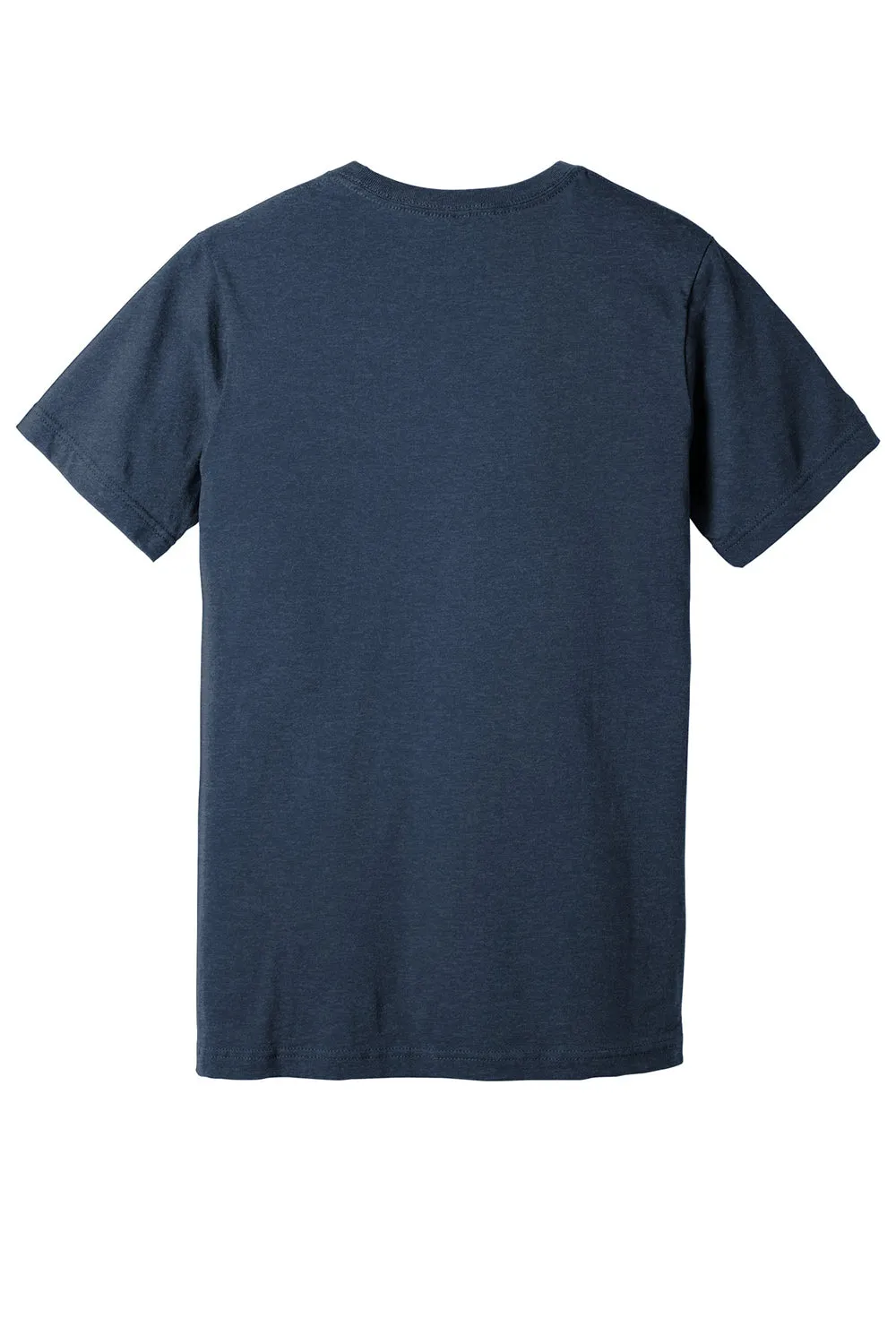 Bella   Canvas Mens CVC Short Sleeve V-Neck T-Shirt - Heather Navy Blue