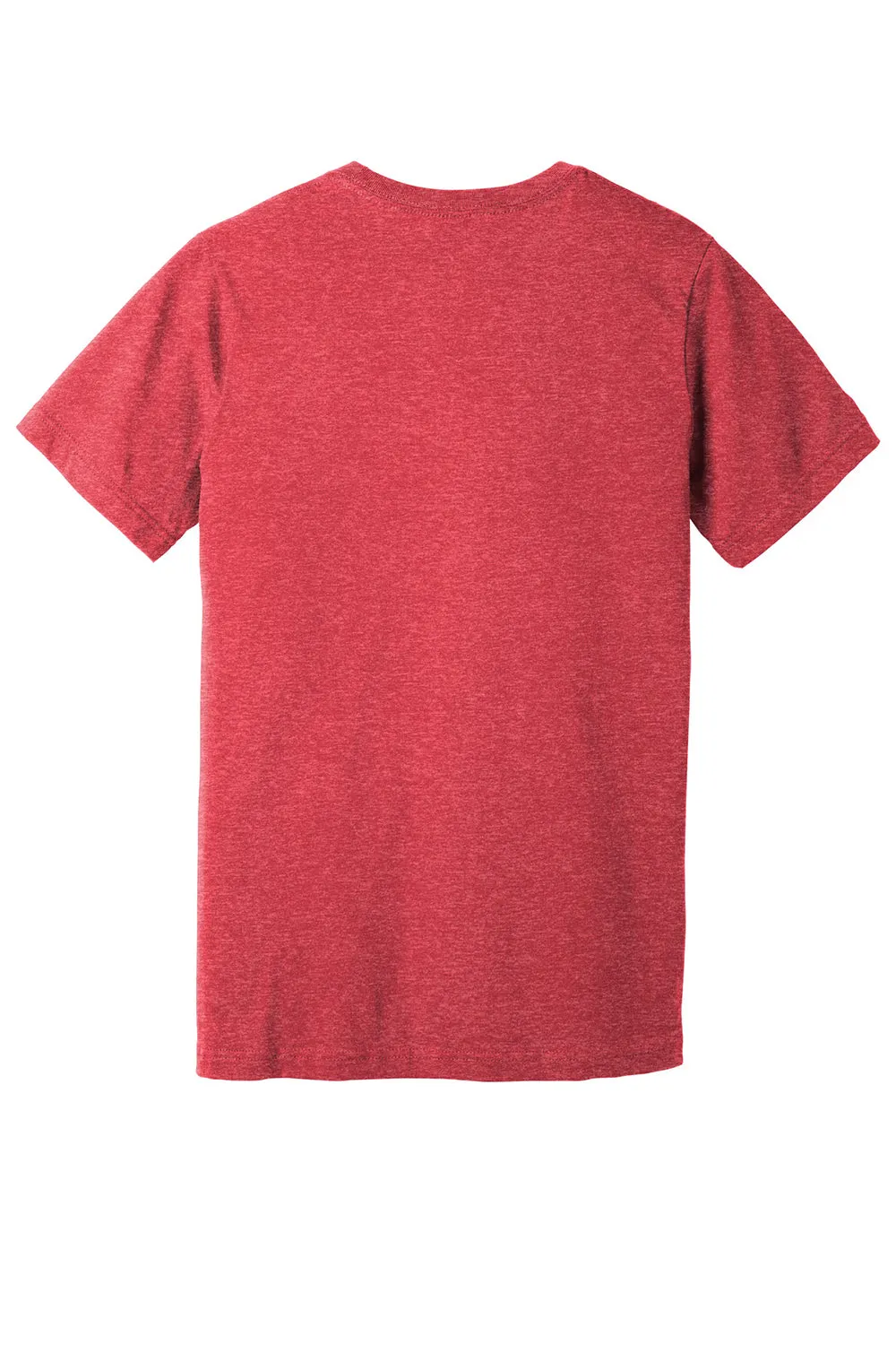 Bella   Canvas Mens CVC Short Sleeve V-Neck T-Shirt - Heather Red