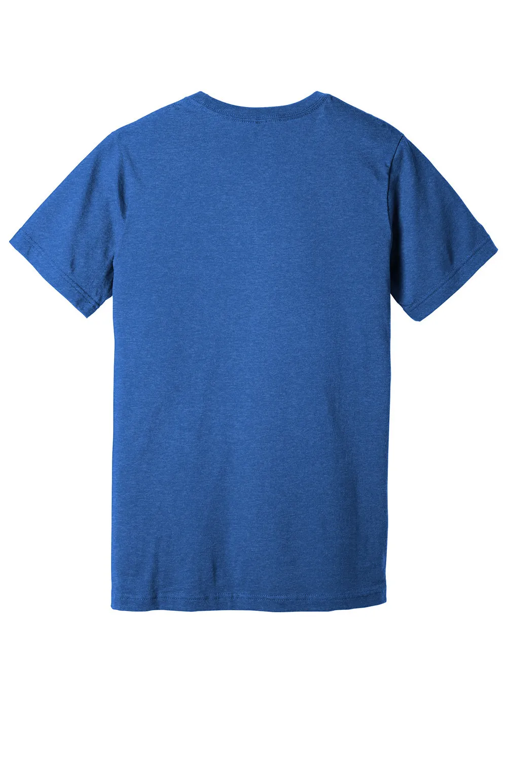 Bella   Canvas Mens CVC Short Sleeve V-Neck T-Shirt - Heather True Royal Blue
