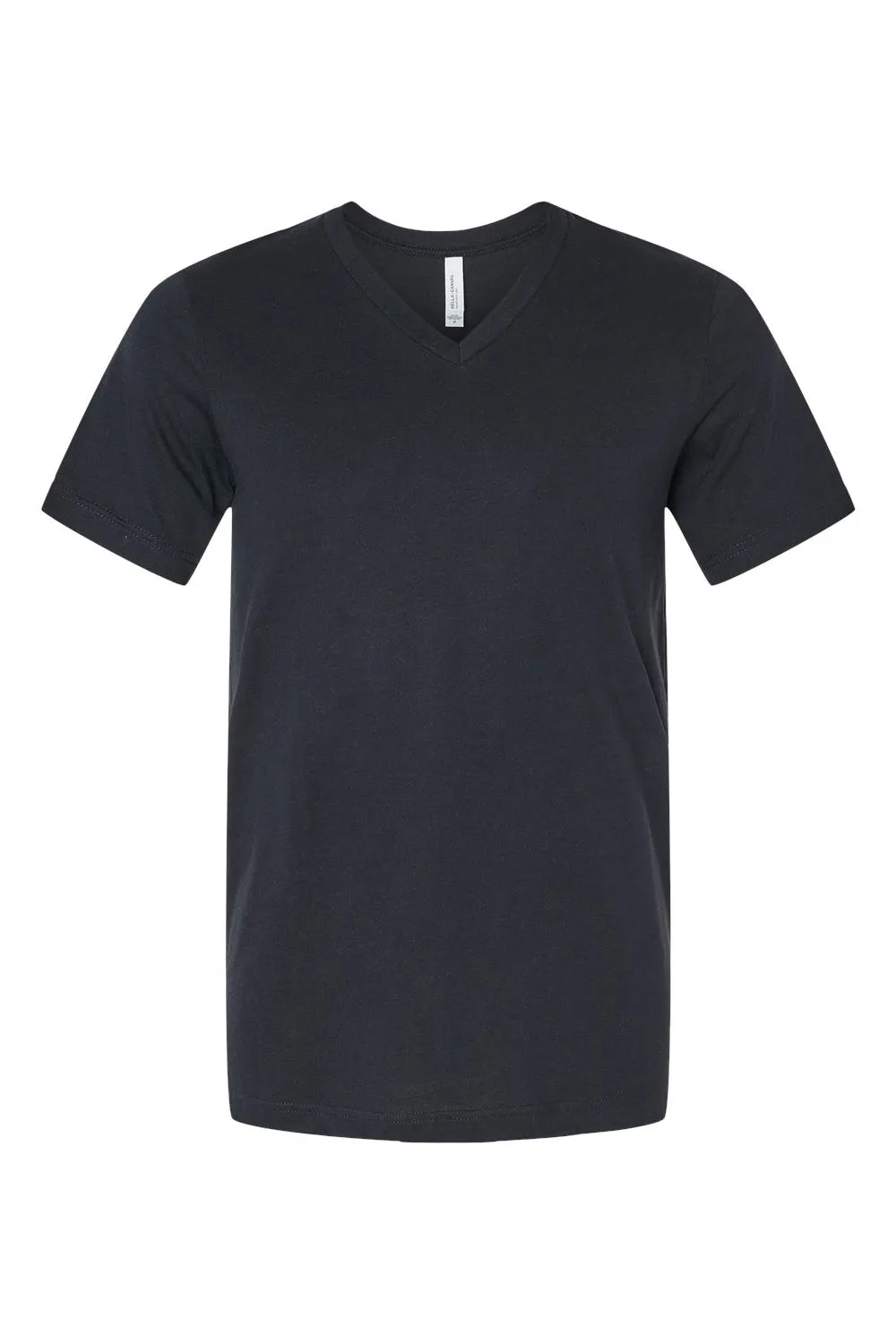 Bella   Canvas Mens CVC Short Sleeve V-Neck T-Shirt - Solid Black