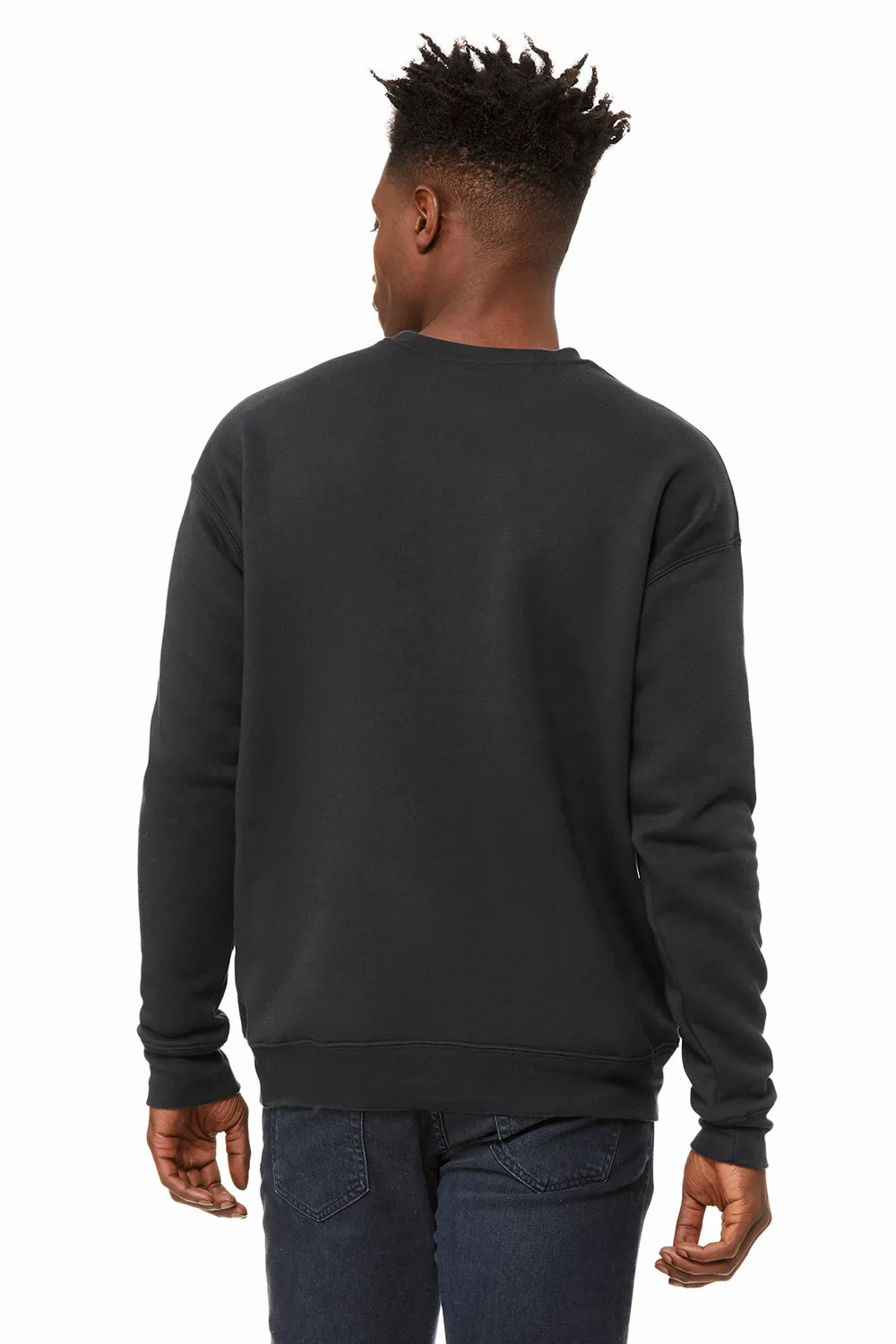 Bella   Canvas Mens Fleece Crewneck Sweatshirt - DTG Dark Grey